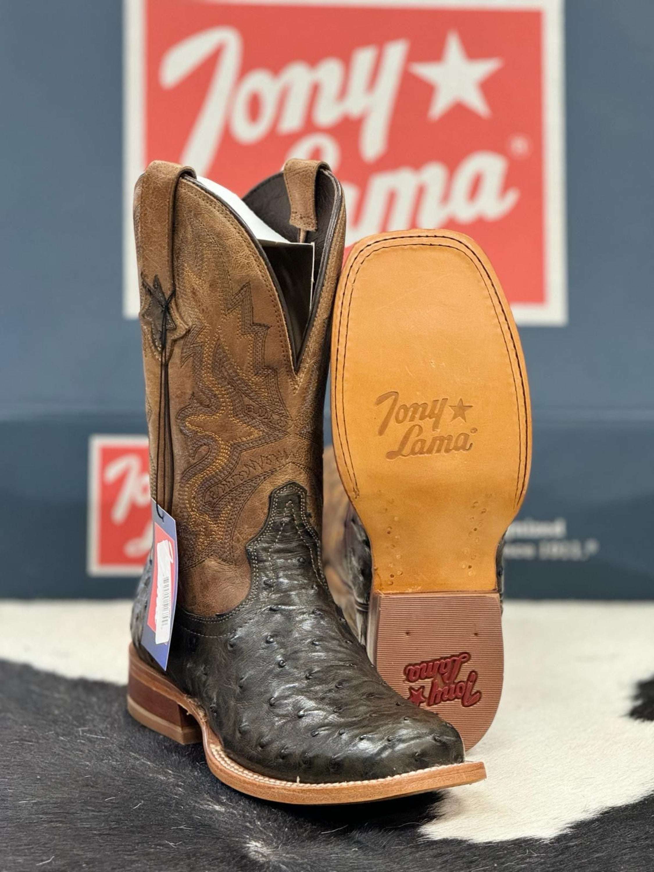 Tony Lama Tori Umber Full Quill Ostrich Botas Mujeres