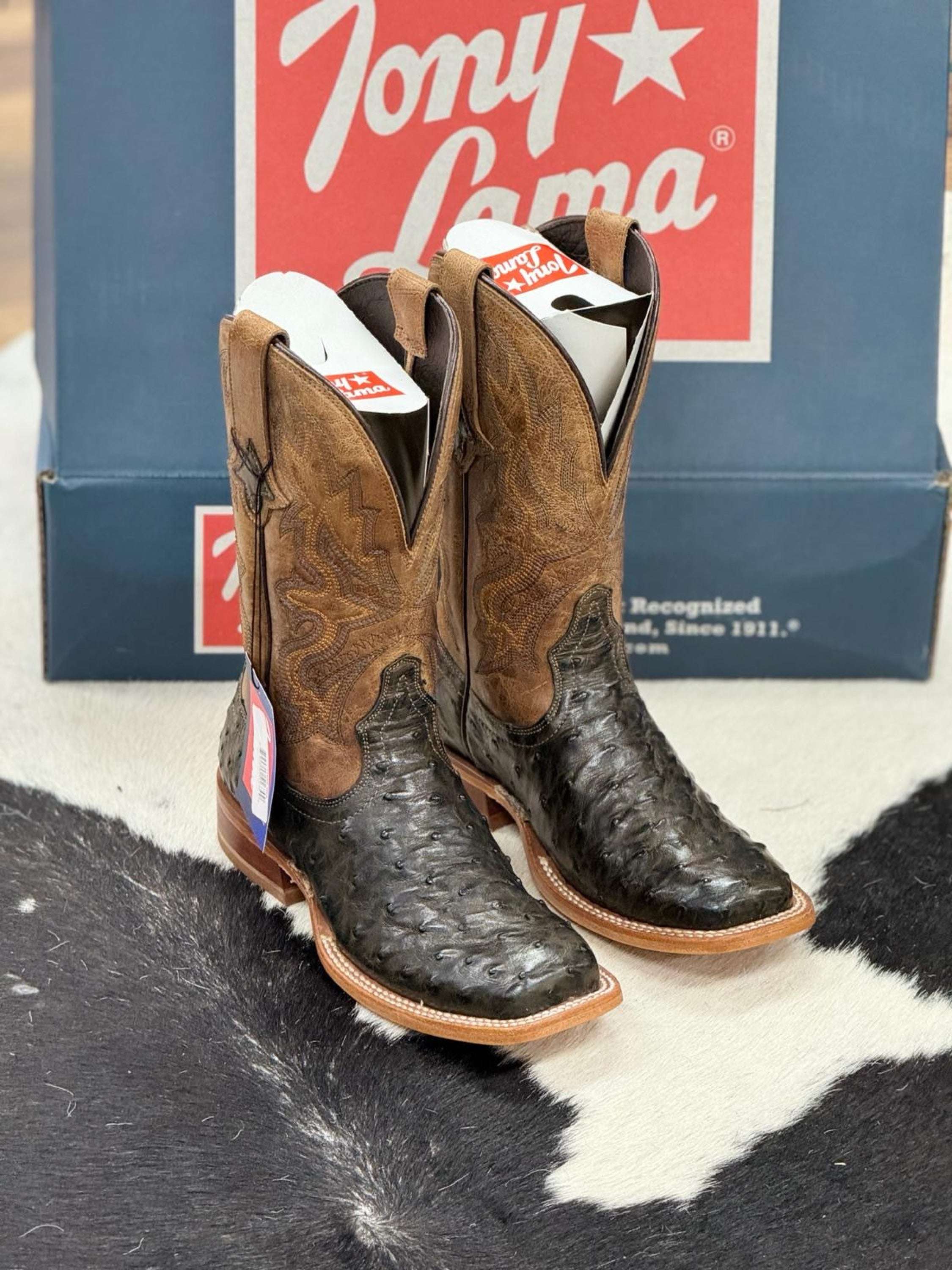 Tony Lama Tori Umber Full Quill Ostrich Botas Mujeres