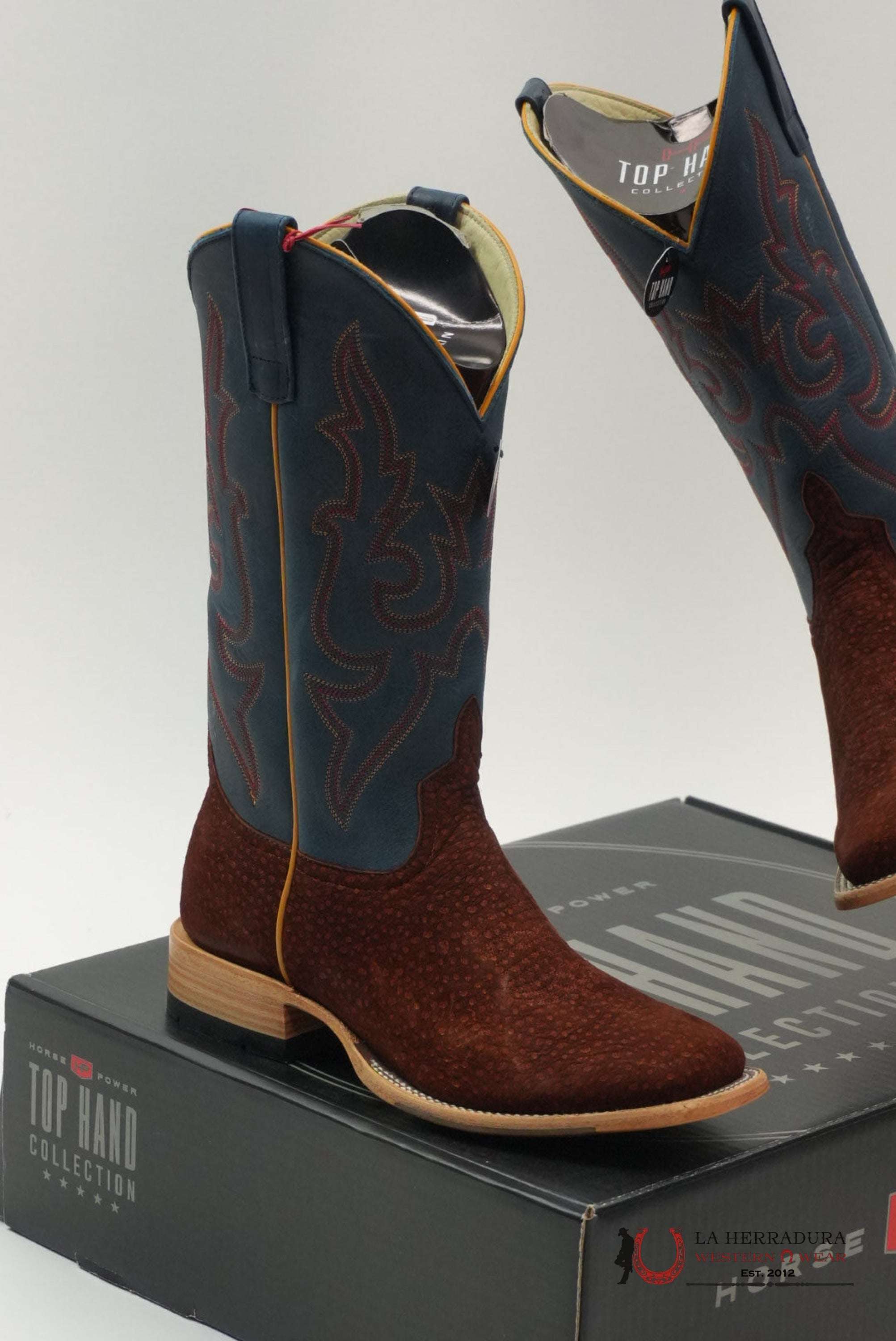 TOP HAND COLLECTION MEN BOOTS RUST CARPINCHO SOUL OLD ATLANTIC SQUARE TOE HP8081 BOTAS HOMBRES