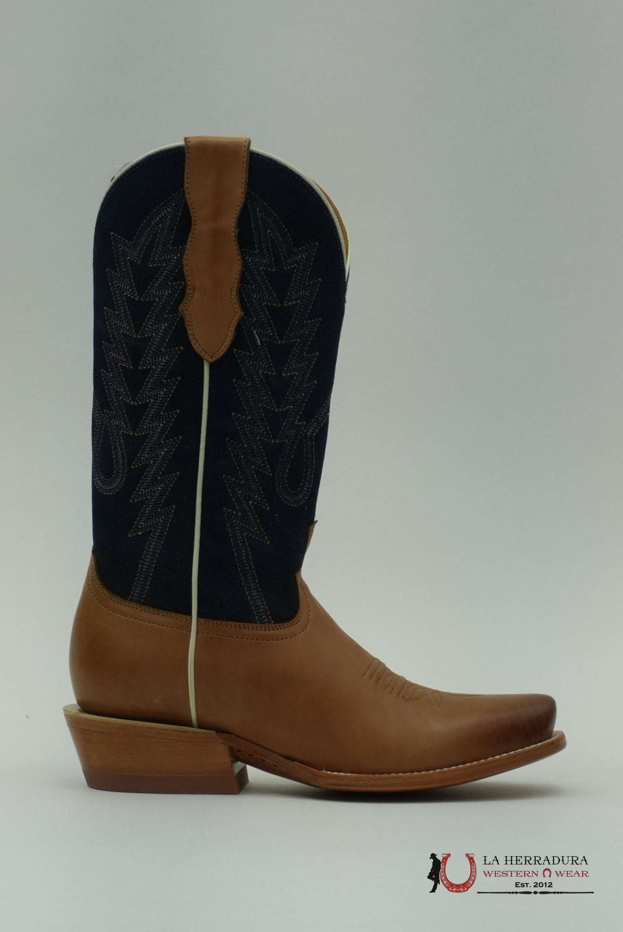 TORO SENTADO CLAYTON GOLD/GAMUZA AZUL MARINO BOTAS HOMBRES