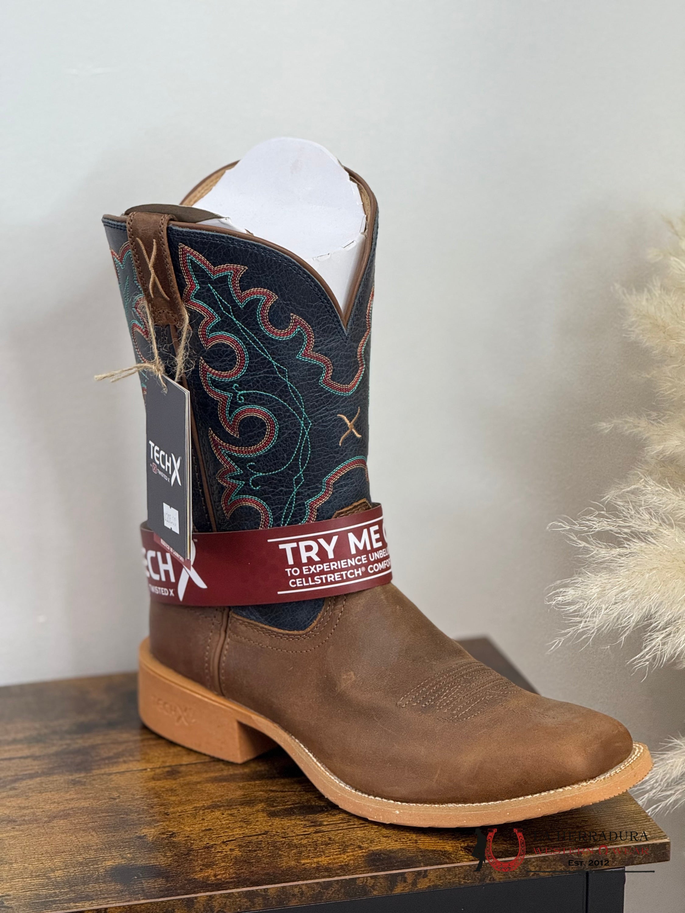 TWISTED X BOMBER BLUE SQUARE TOE WOMENS WXTR004 BOTAS MUJERES