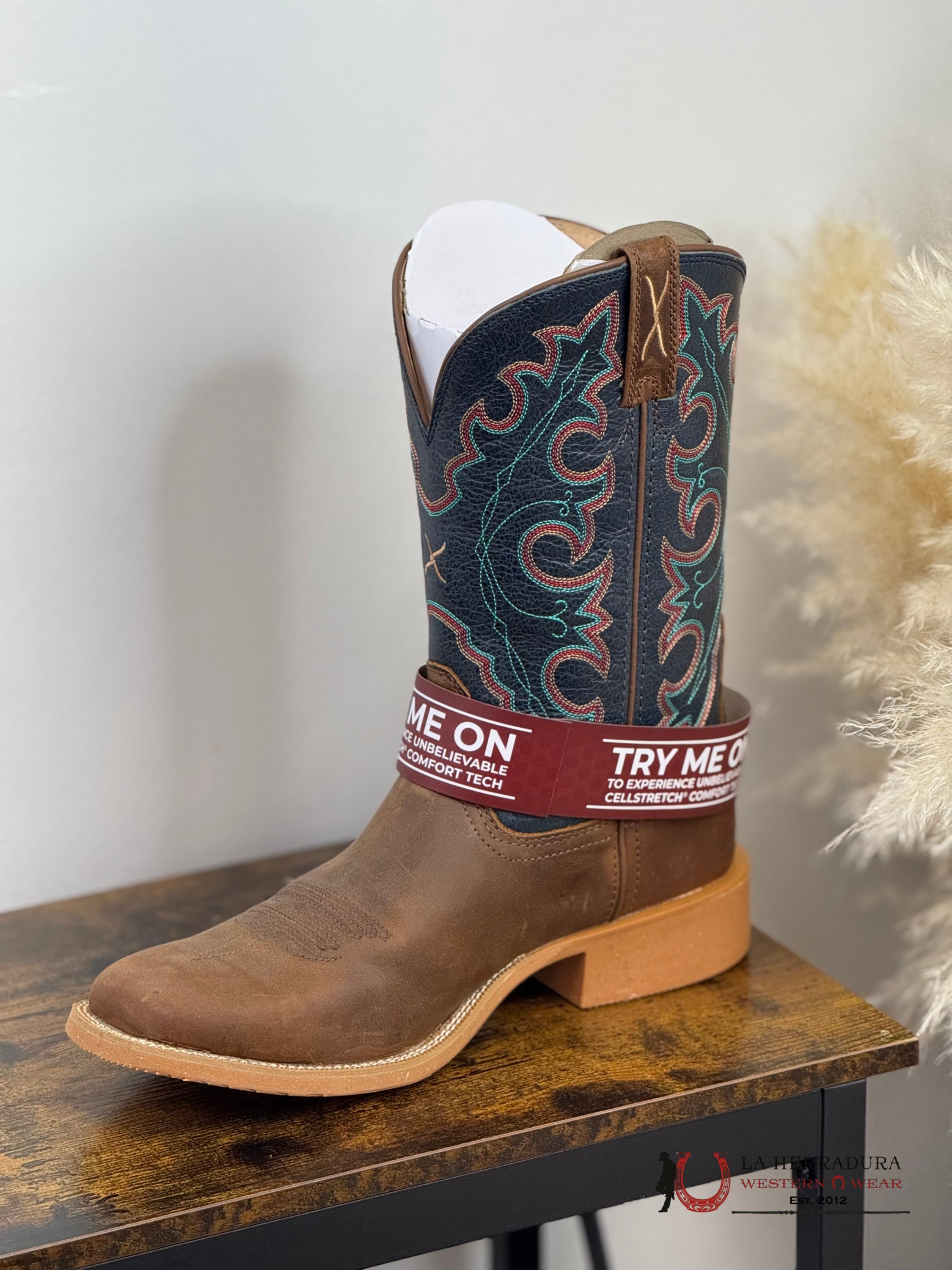 TWISTED X BOMBER BLUE SQUARE TOE WOMENS WXTR004 BOTAS MUJERES