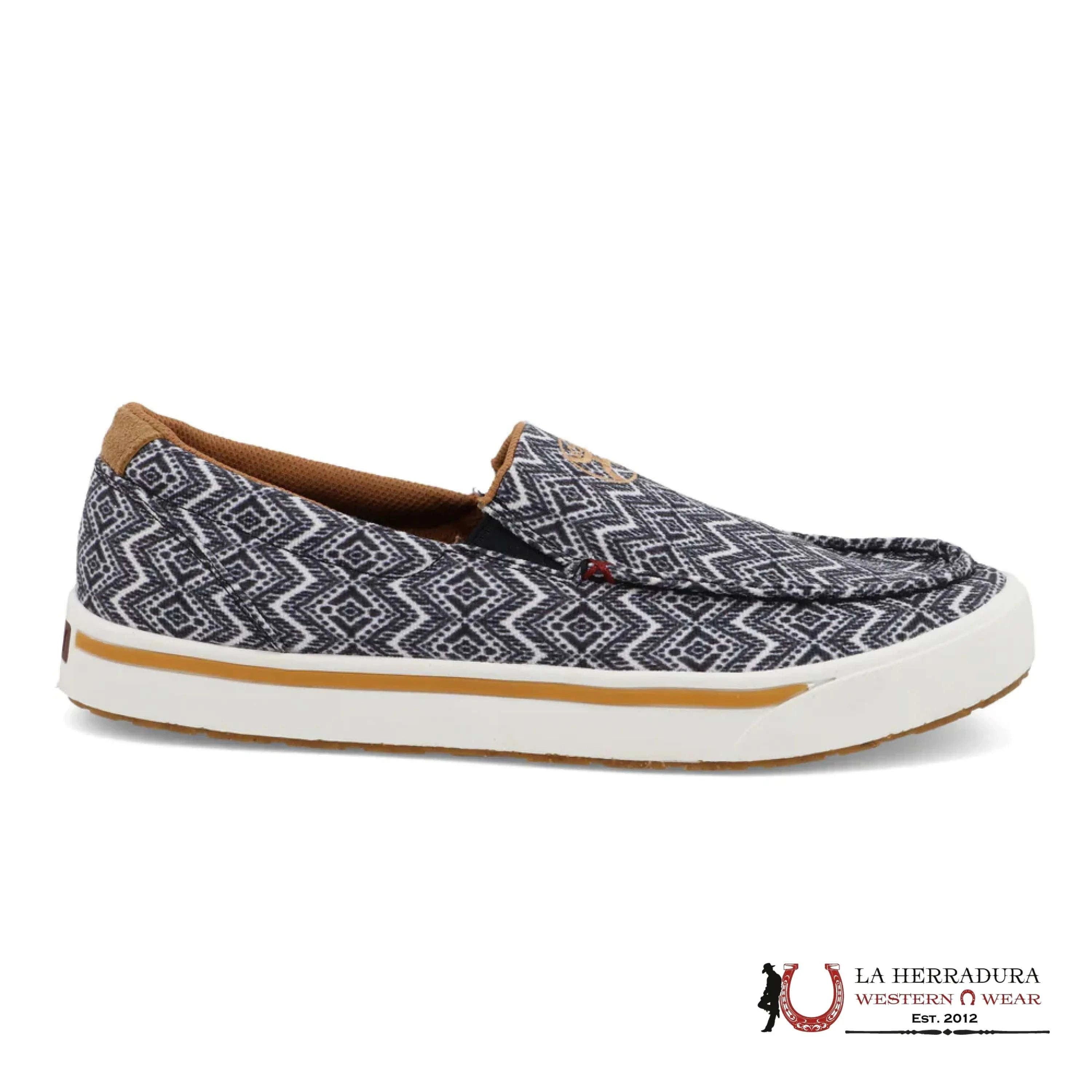 TWISTED X HOOEY SLIP ON LOOPER MENS BLACK & WHITE MULTI - MHYC030 ZAPATOS HOMBRES