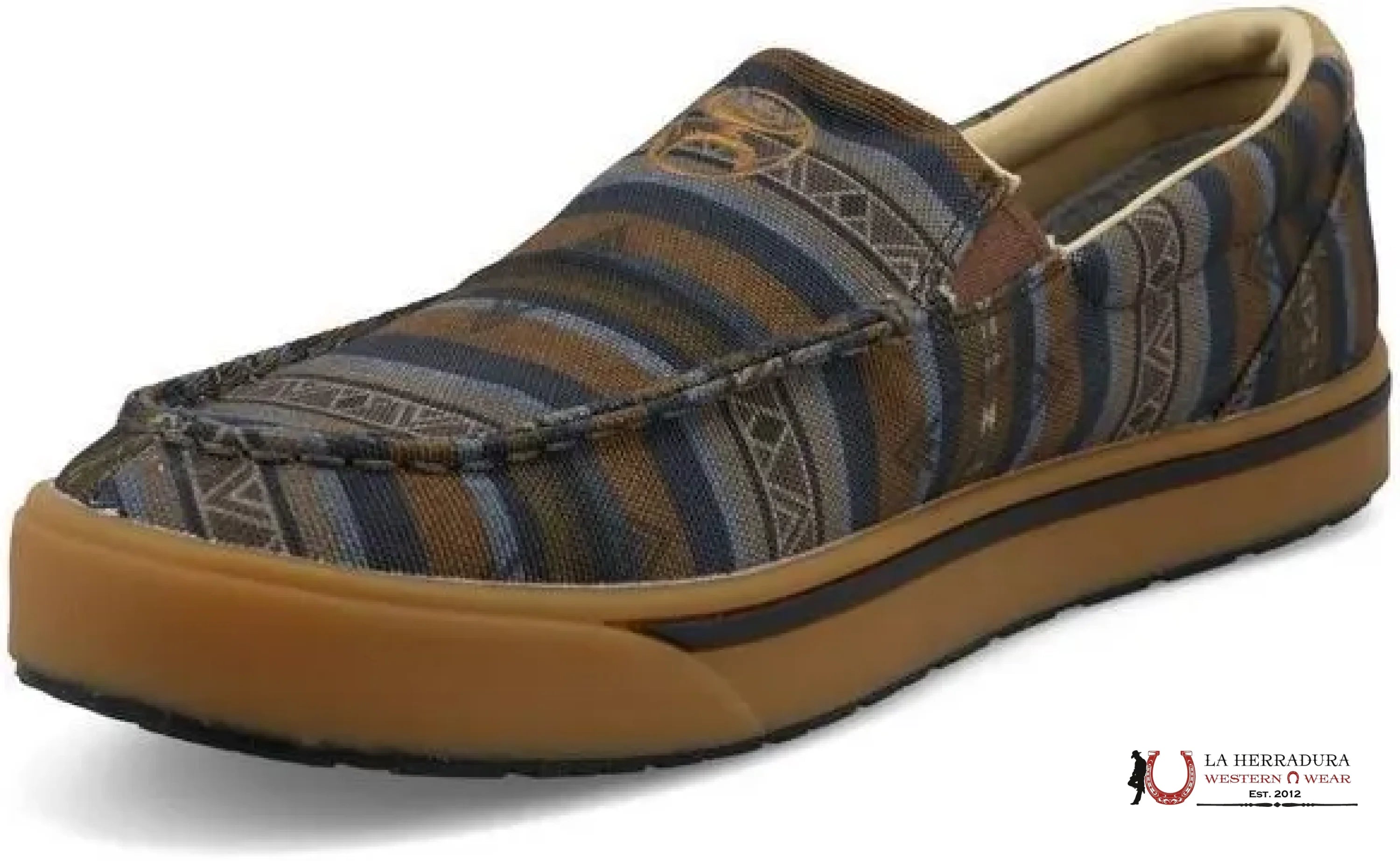 TWISTED X HOOEY SLIP ON LOOPER MENS BROWN & GREY SERAPE MHYC032 ZAPATOS HOMBRES