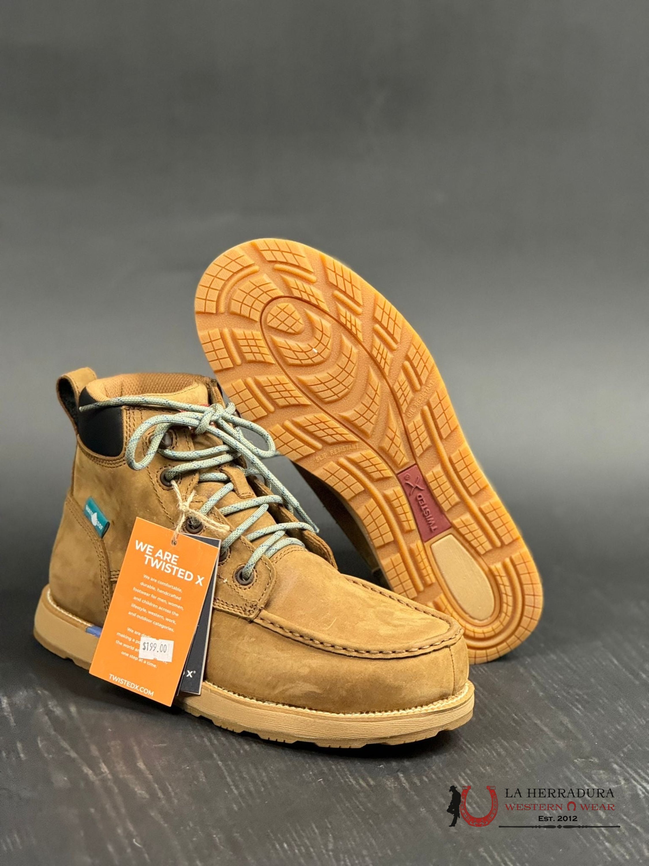 Twisted X Lion Tan Short Work Boot