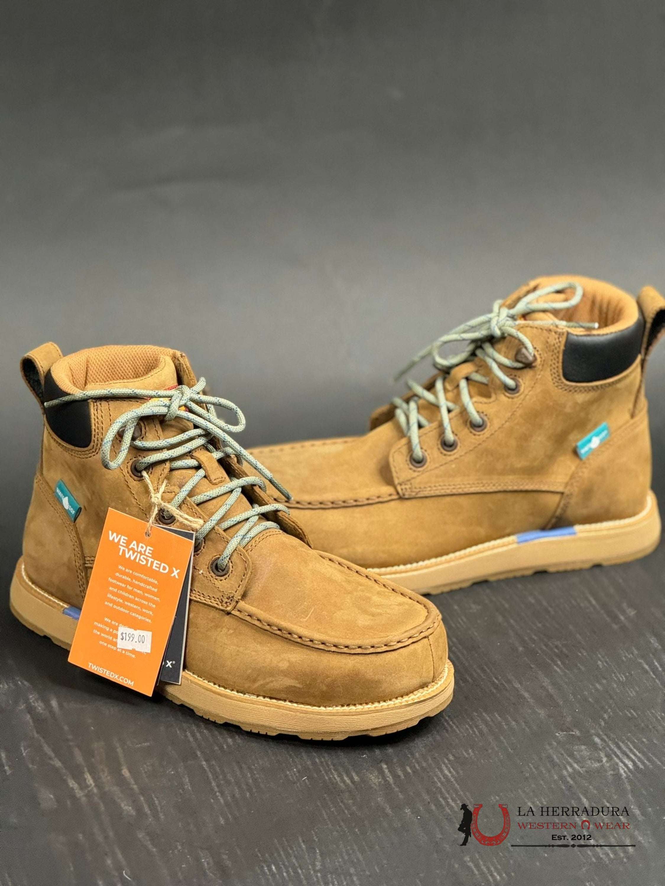 Twisted X Lion Tan Short Work Boot