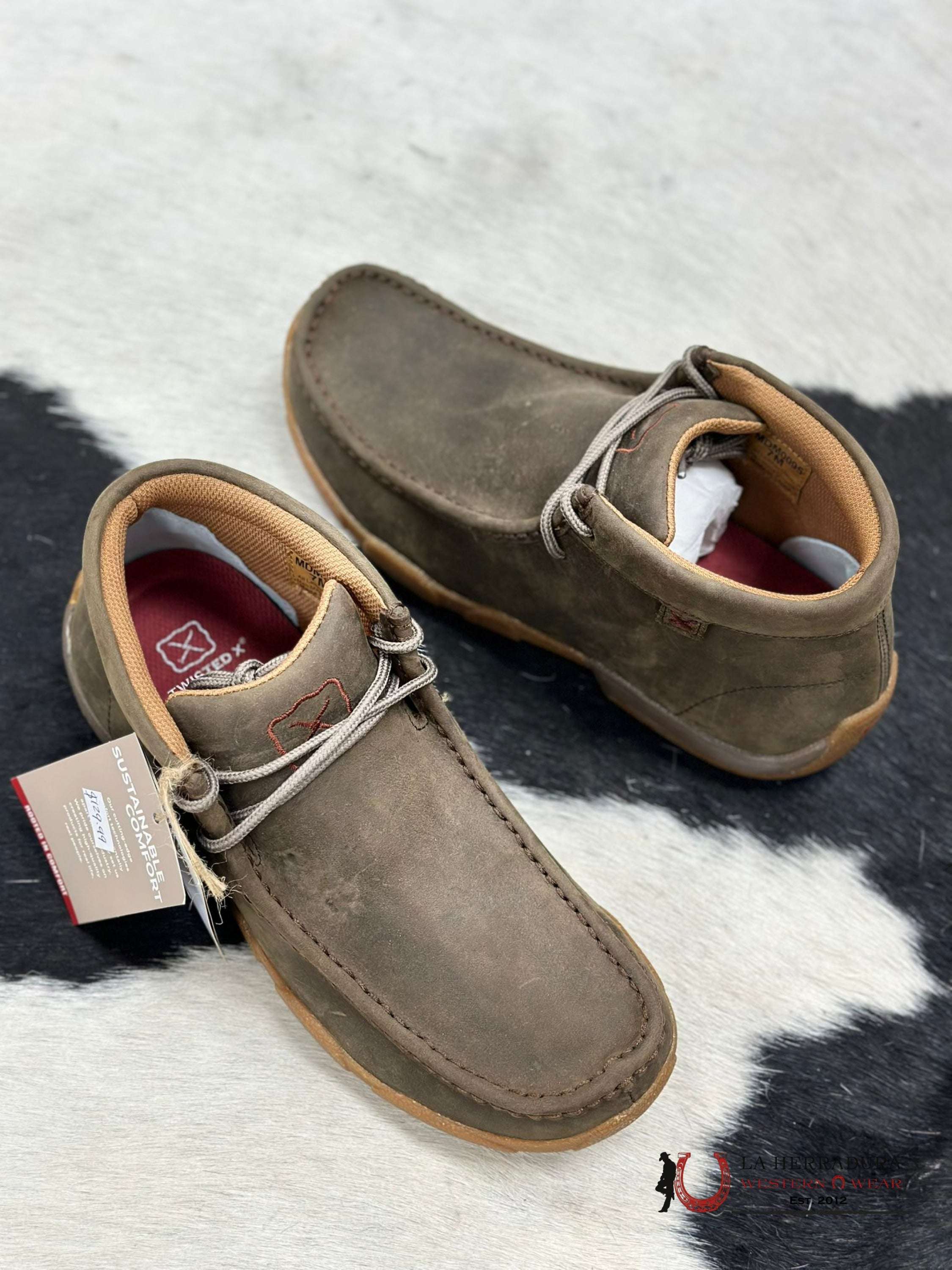 Twisted X Men’s Casual Shoes Chukka Driving Moc Shitake Zapatos Hombres