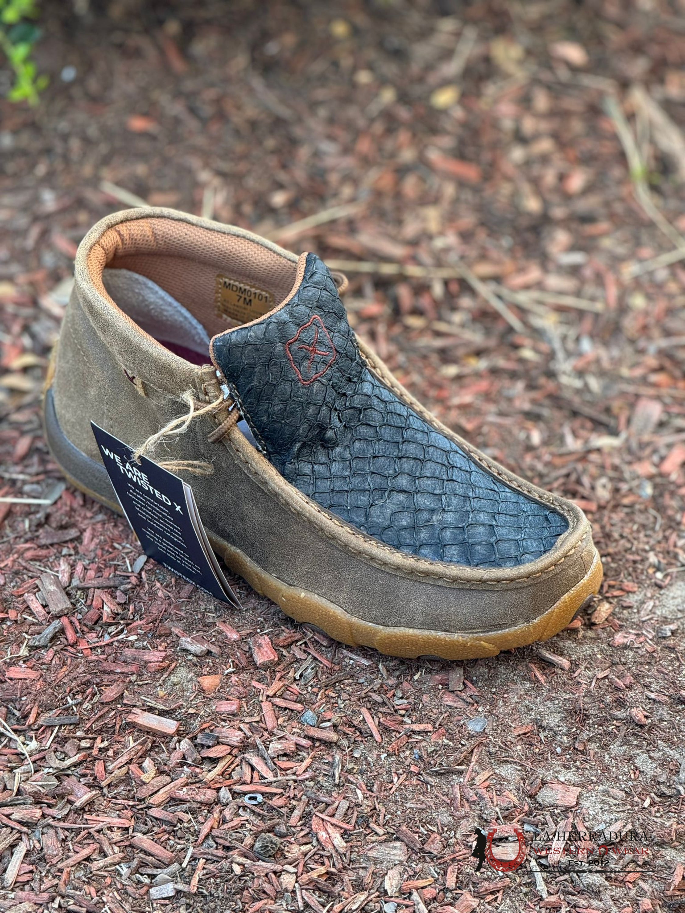 Twisted X Mens Chukka Driving Moc Black & Bomber Casual Shoe Zapatos Hombres