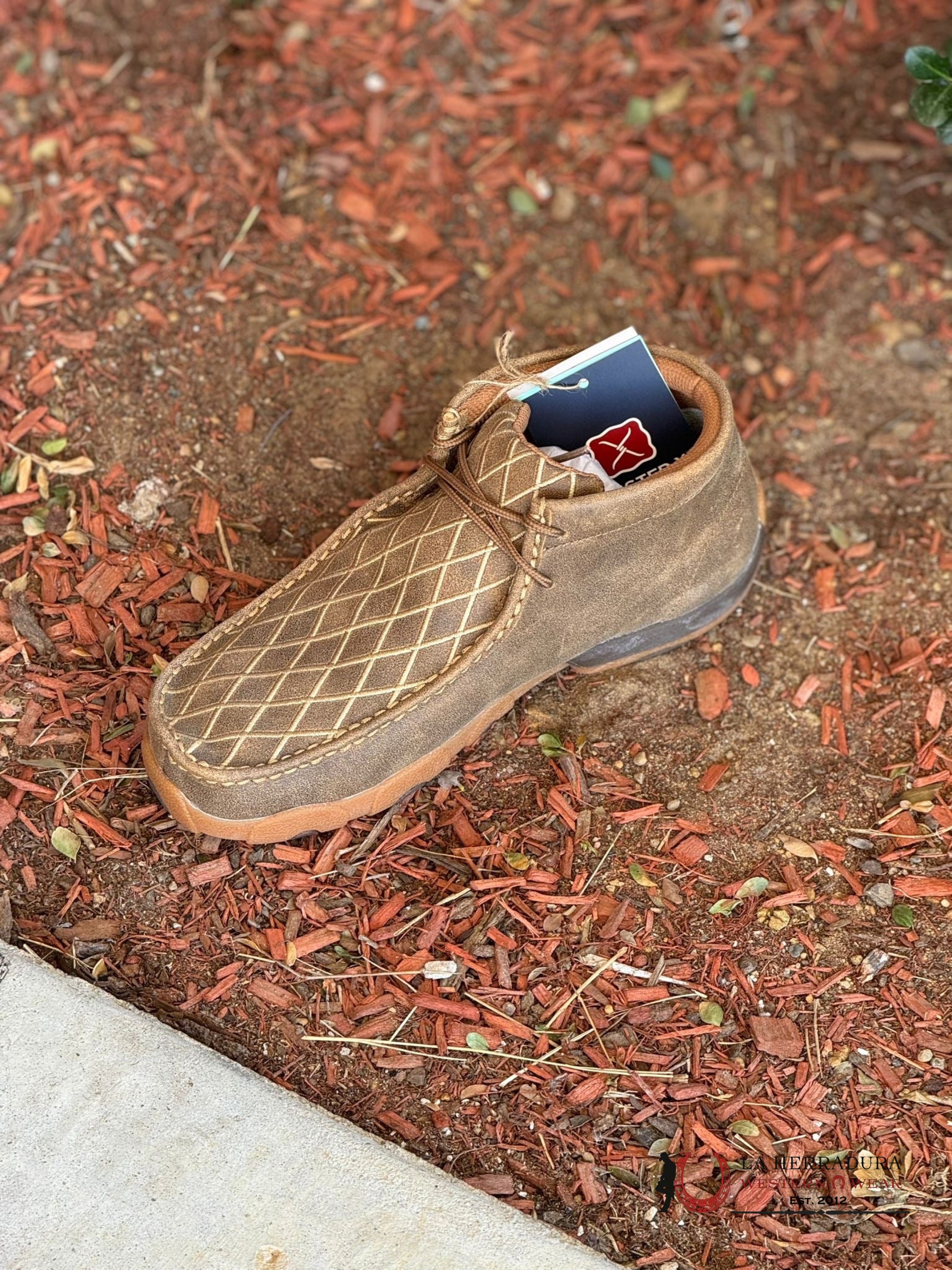 Twisted X Mens Driving Moc Bomber Gold Stitching Casual Shoe Zapatos Hombres