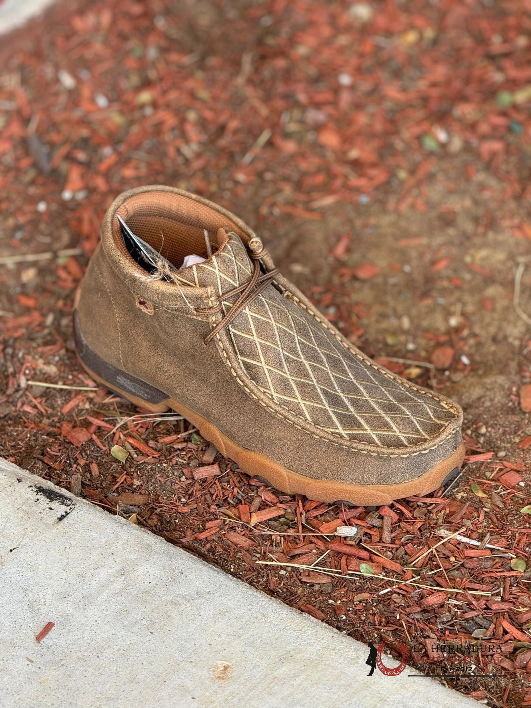 Twisted X Mens Driving Moc Bomber Gold Stitching Casual Shoe Zapatos Hombres