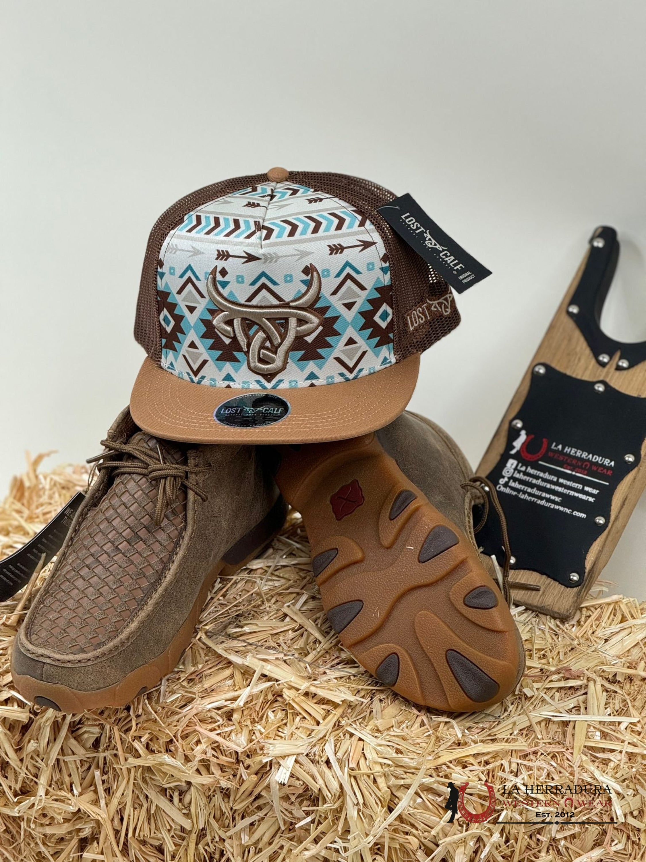 Twisted X Mens Driving Moc Bomber/Tan Tejido Casual Shoe Zapatos Hombres