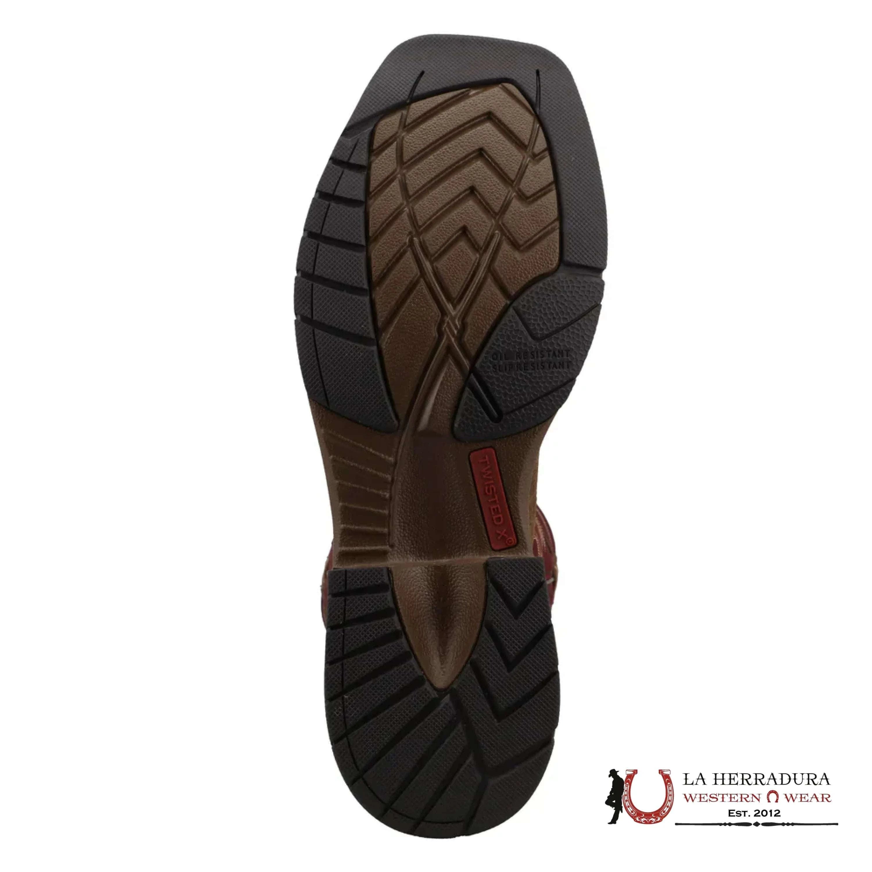 TWISTED X MENS WORK BOOT BRUNETTE & OXBLOOD MHM0025