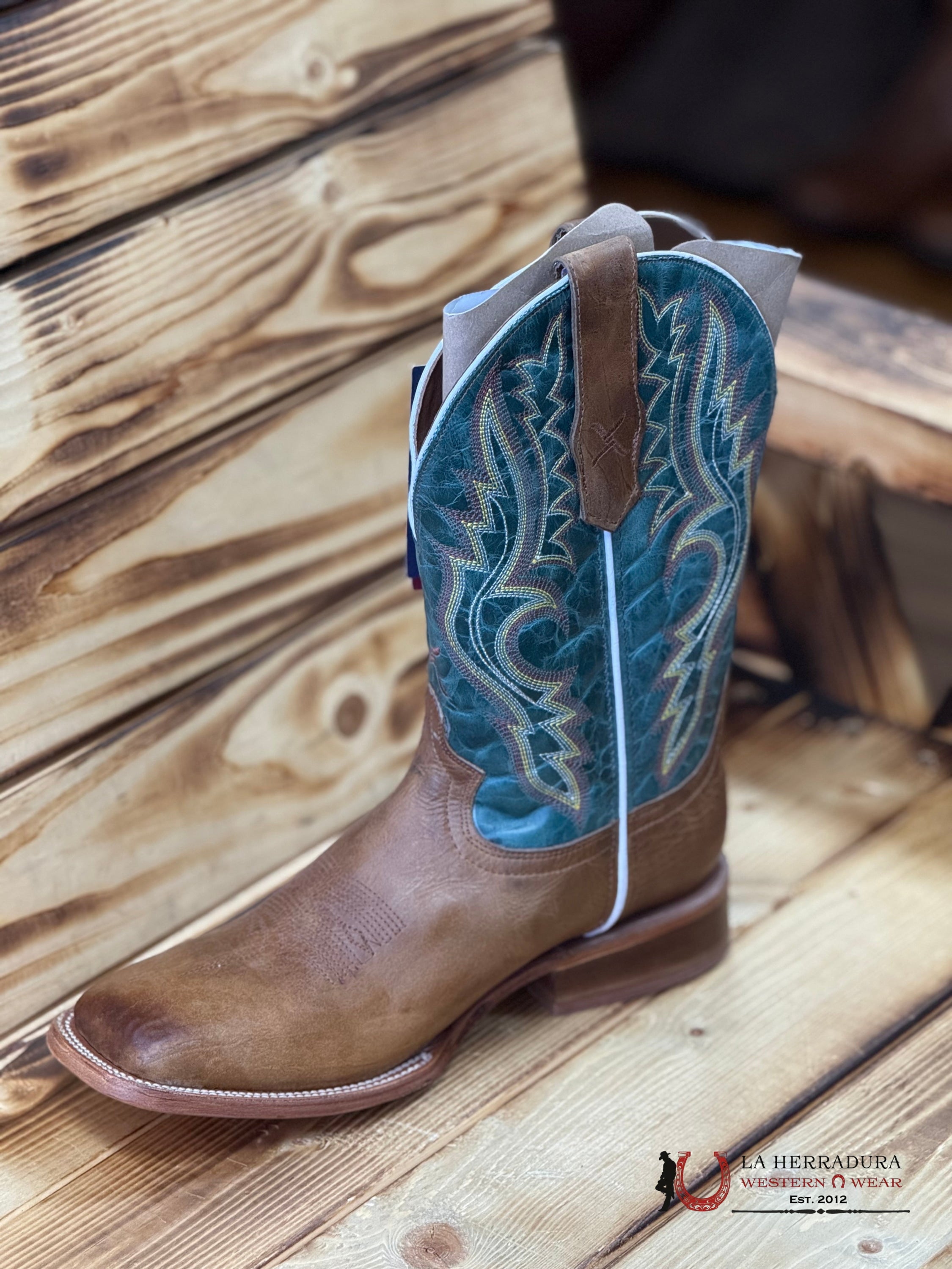 TWISTED X MENS WORK BOOTS CASHEW & BLUE GRASS MRAL032