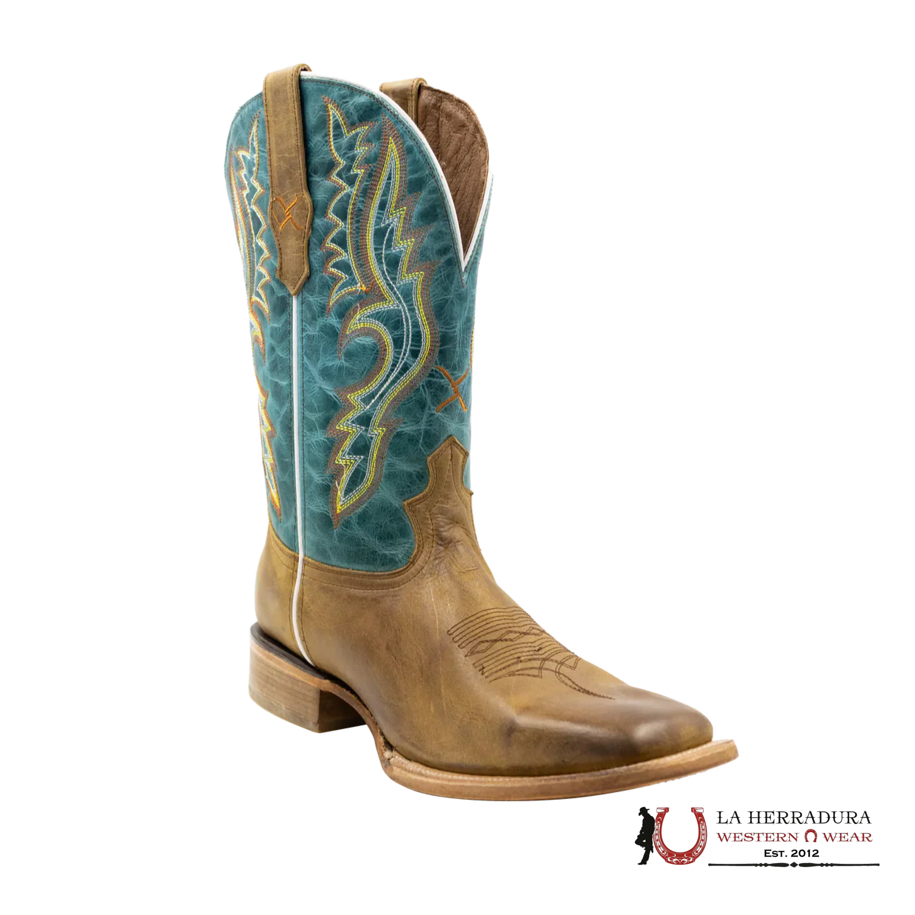 TWISTED X MENS WORK BOOTS CASHEW & BLUE GRASS MRAL032