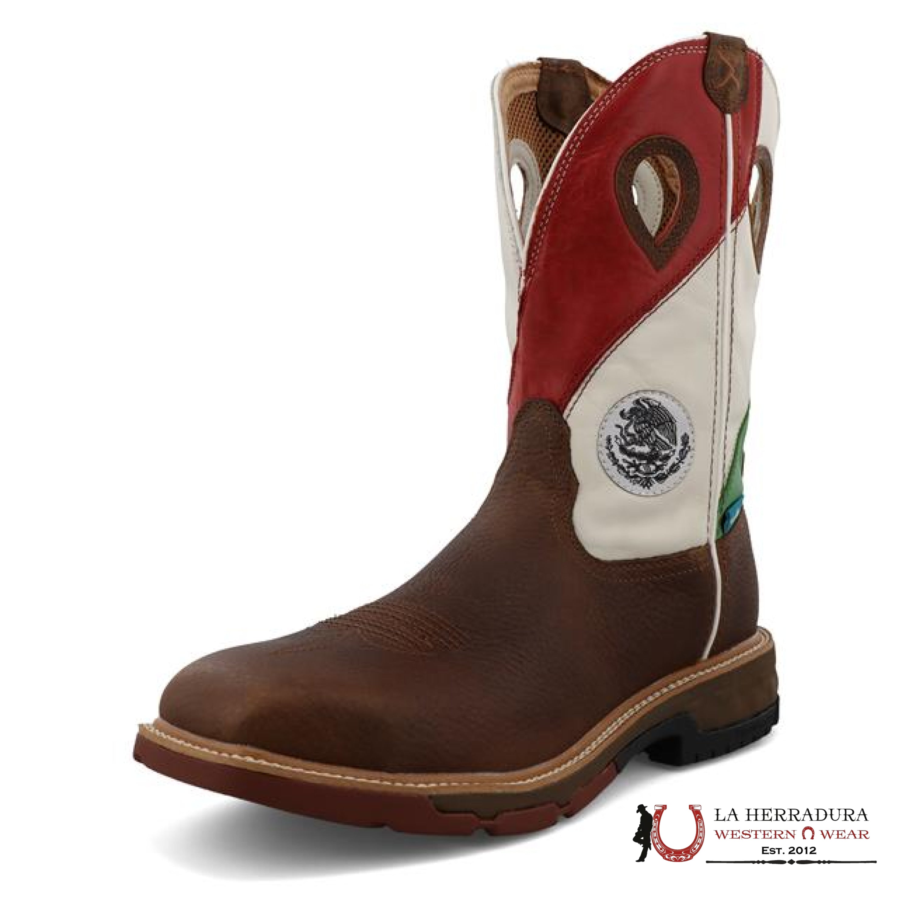 TWISTED X MENS WORK BOOTS COPPER BROWN & MULTI MXBW006