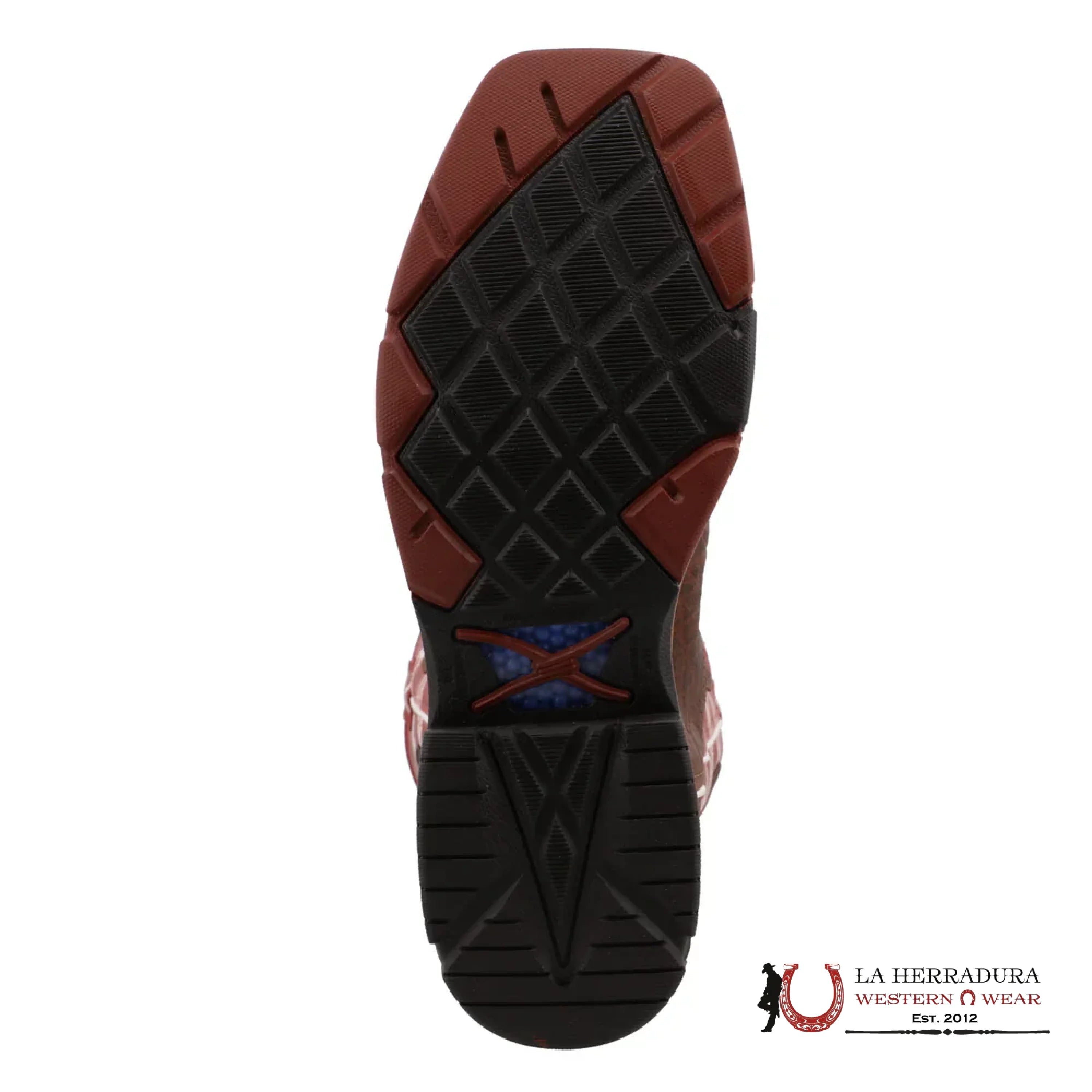 TWISTED X MENS WORK BOOTS WESTERN WORK NANO TOE DISTRESSED SADDLE & RUBY MXBNW01