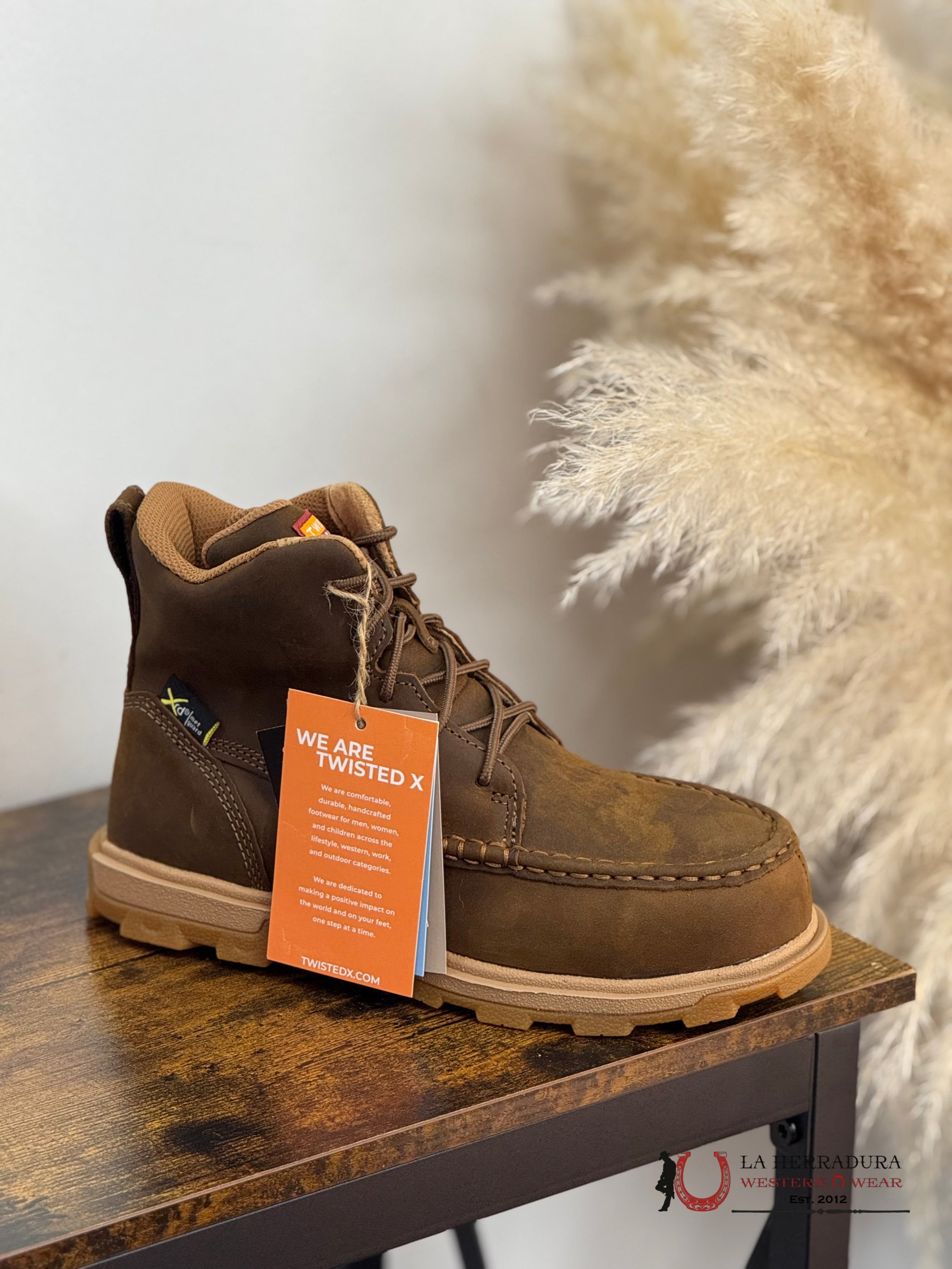 TWISTED X WOMEN WORK BOOT DISTRESSED SADDLE WULNM01 BOTAS MUJERES