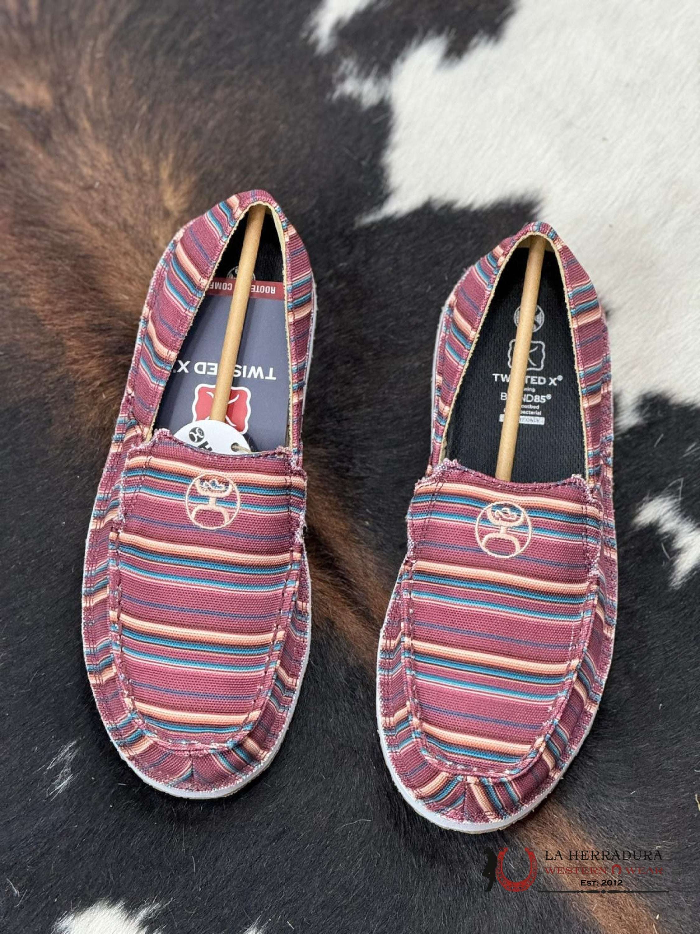 Twisted X Womens Hooey Slip On Mauve Serape Casual Shoe Zapatos Mujeres