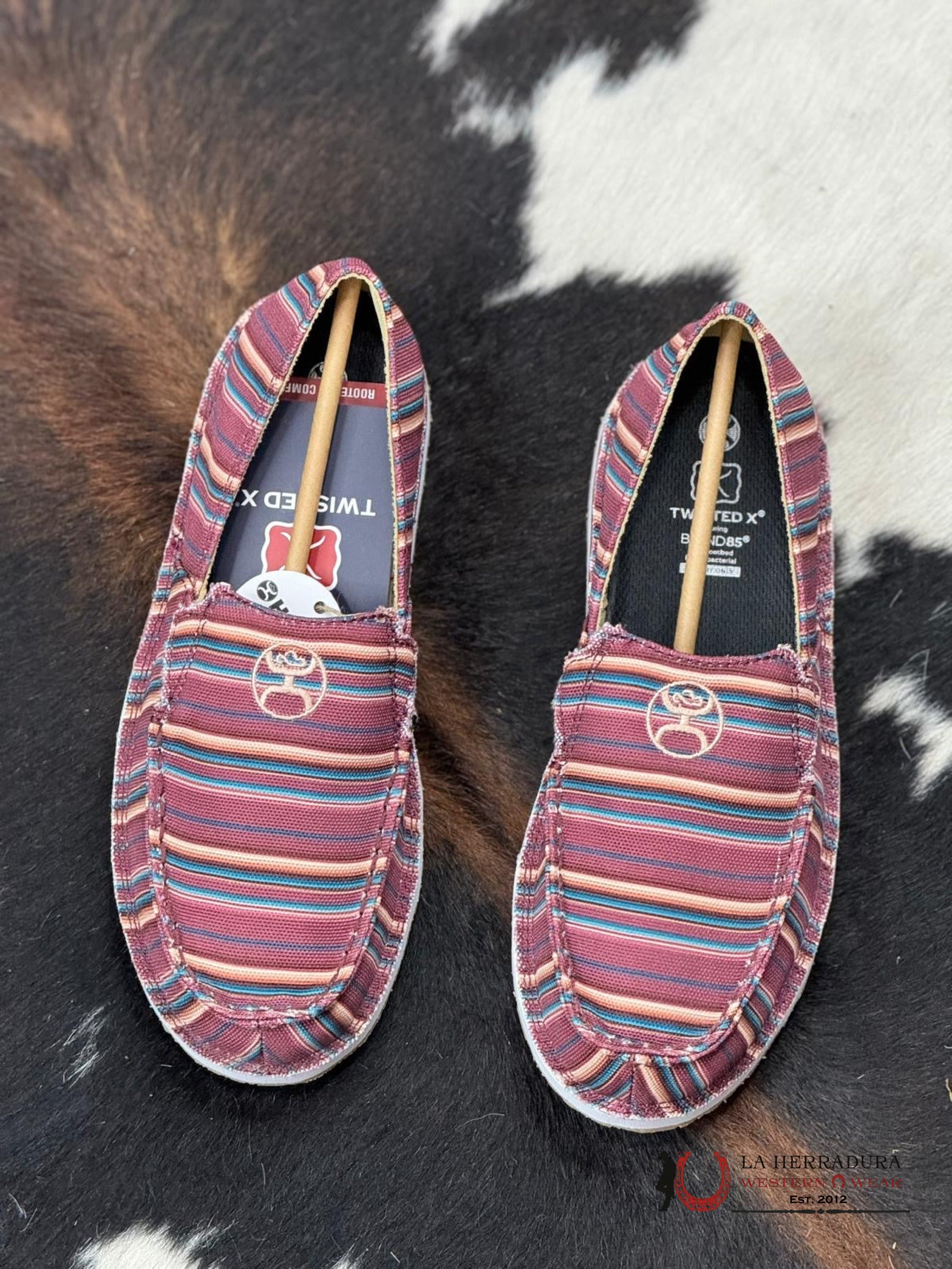 Twisted X Womens Hooey Slip On Mauve Serape Casual Shoe Zapatos Mujeres
