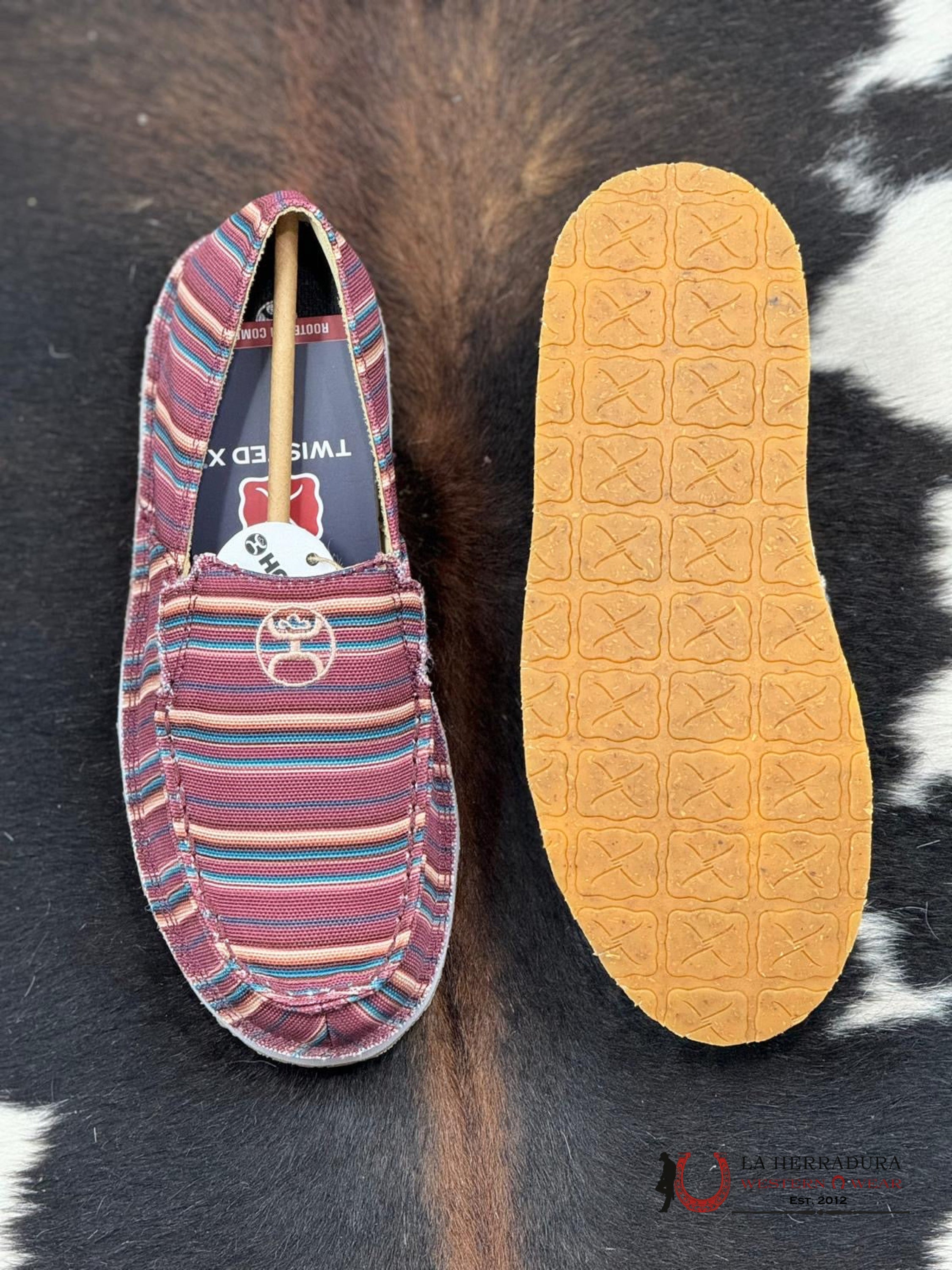 Twisted X Womens Hooey Slip On Mauve Serape Casual Shoe Zapatos Mujeres