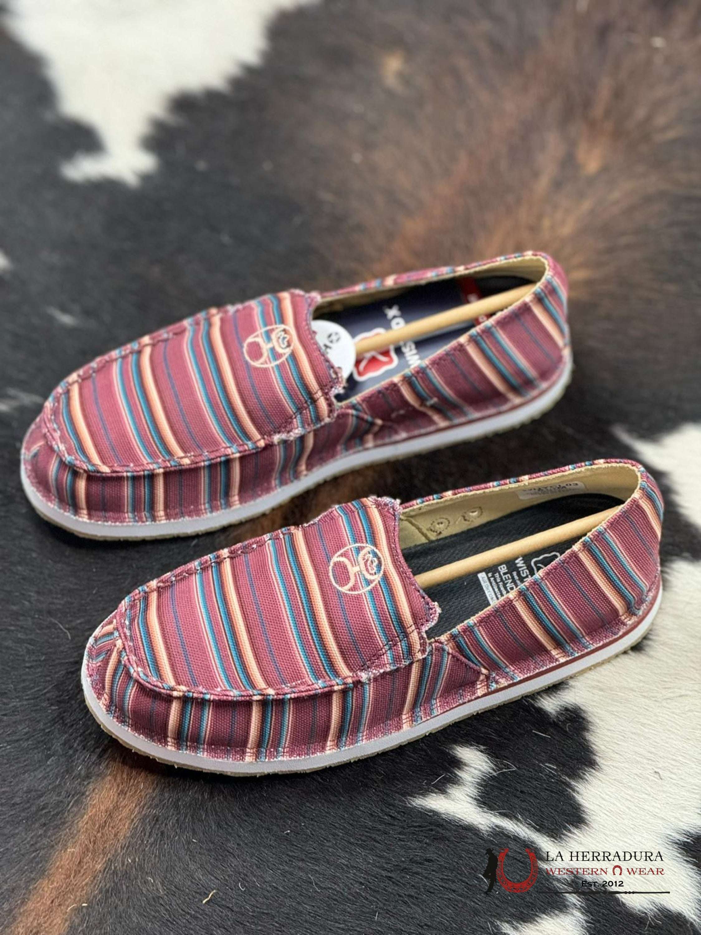 Twisted X Womens Hooey Slip On Mauve Serape Casual Shoe Zapatos Mujeres