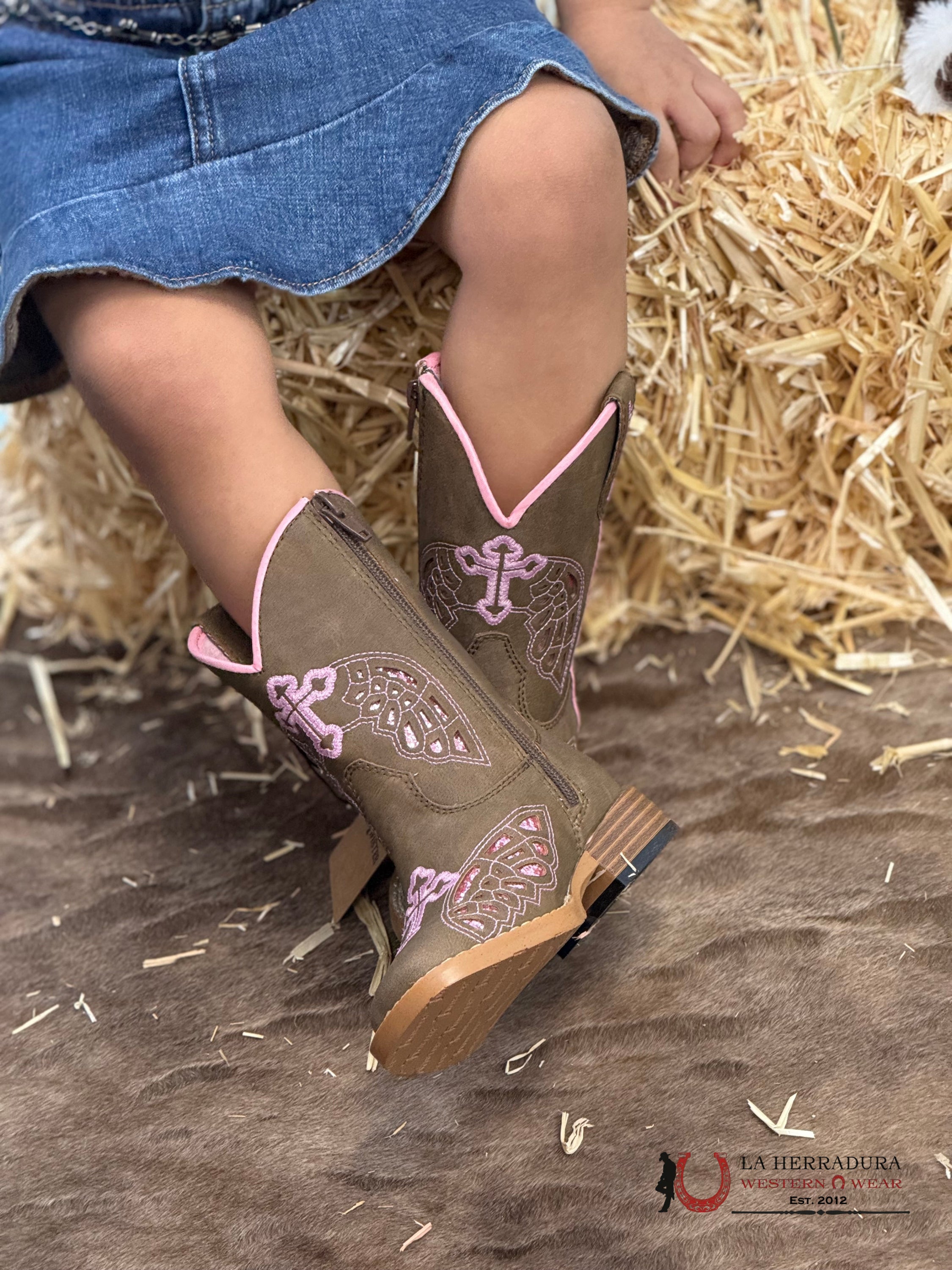 Twisted X Gracie Brown With Pink Print NIÑOS