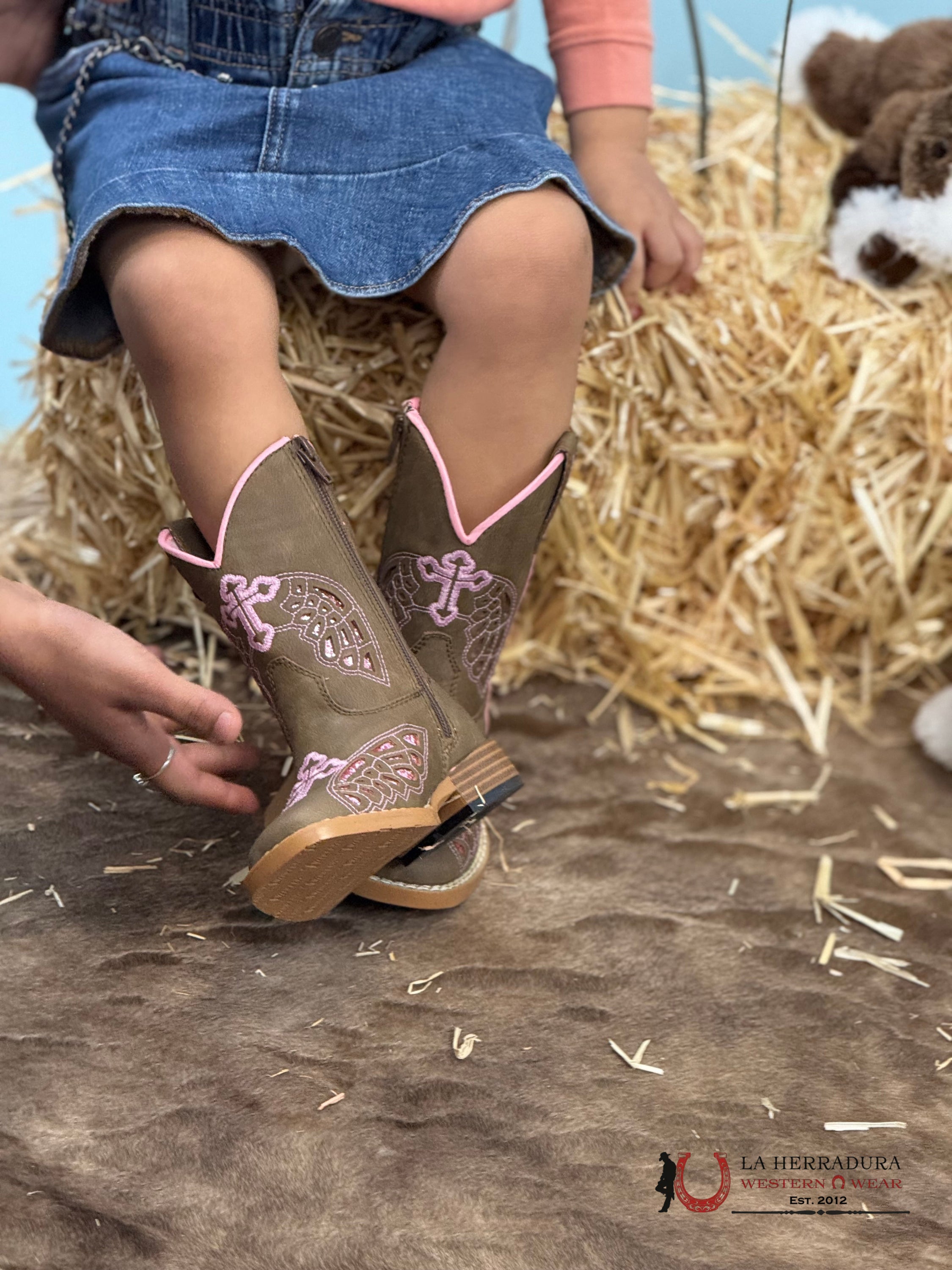 Twisted X Gracie Brown With Pink Print NIÑOS