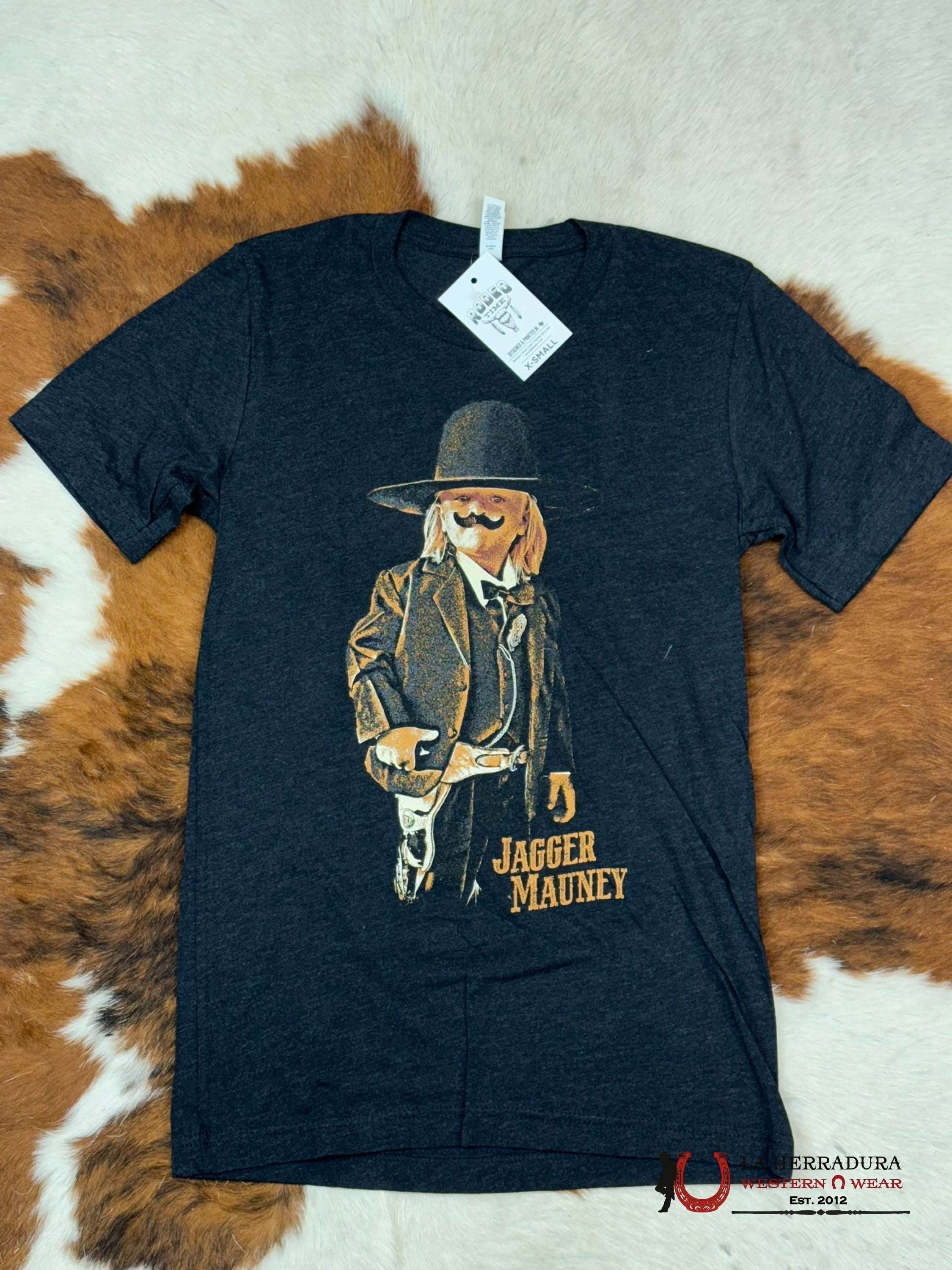 MENS RODEO TIME TSHIRT - BLACK JAGGER MAUNEY ROPA HOMBRES