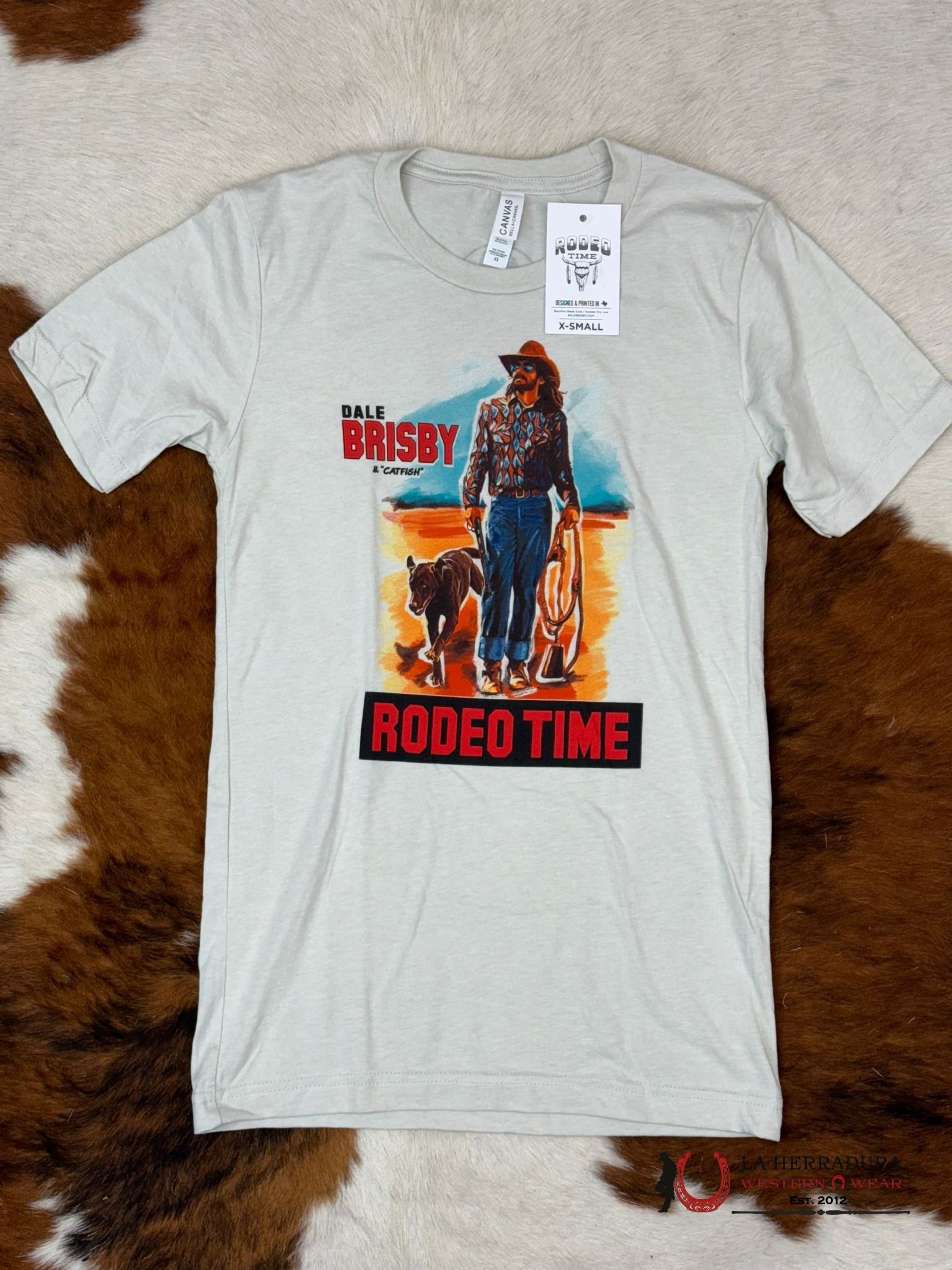 MENS RODEO TIME TSHIRT - GRAPHIC TEE PORTRAIT OFF WHITE SHORT SLEEVE ROPA HOMBRES