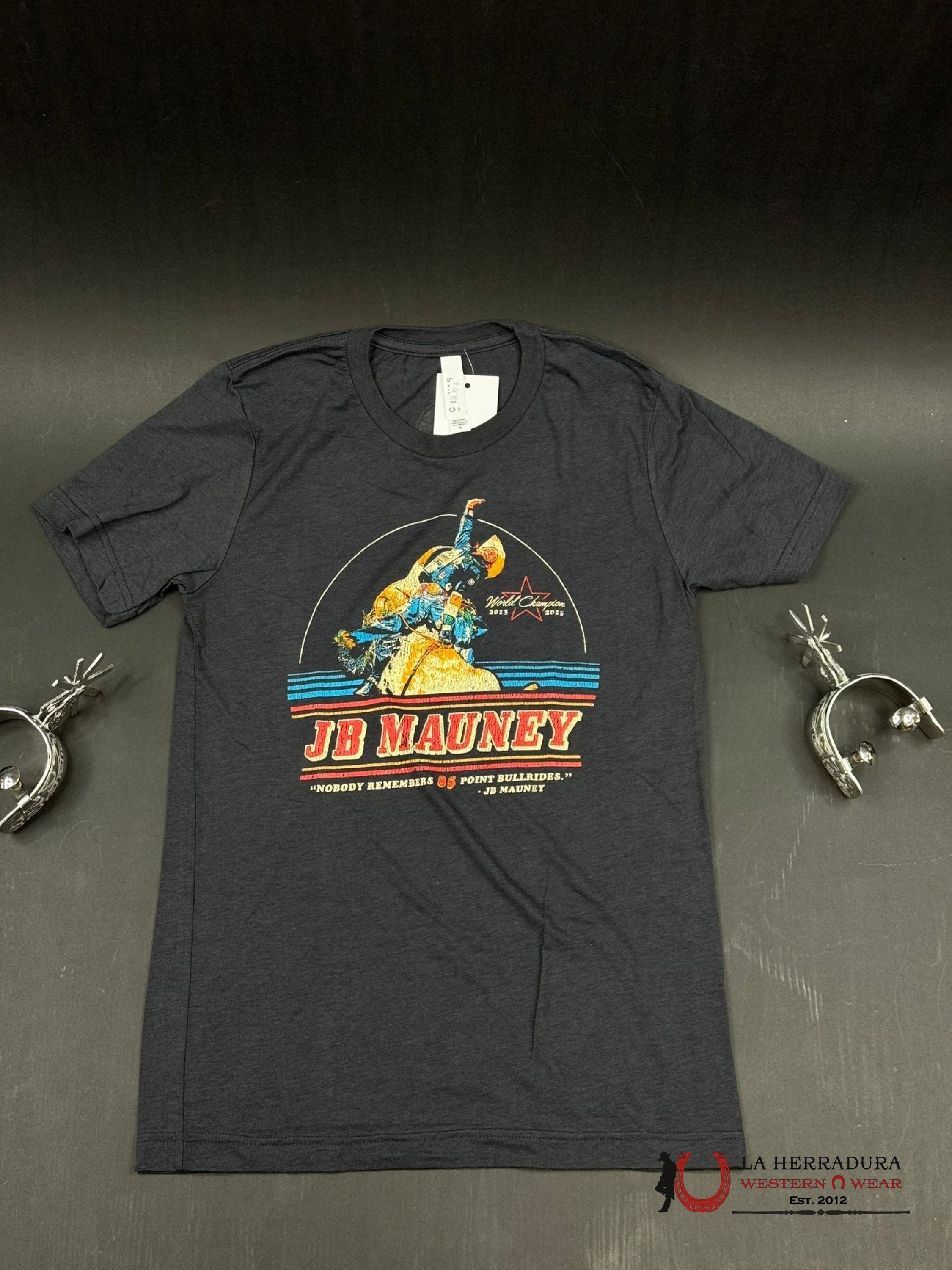 UNISEX RODEO TIME TSHIRT -JB MAUNEY LOGO BLACK ROPA HOMBRES