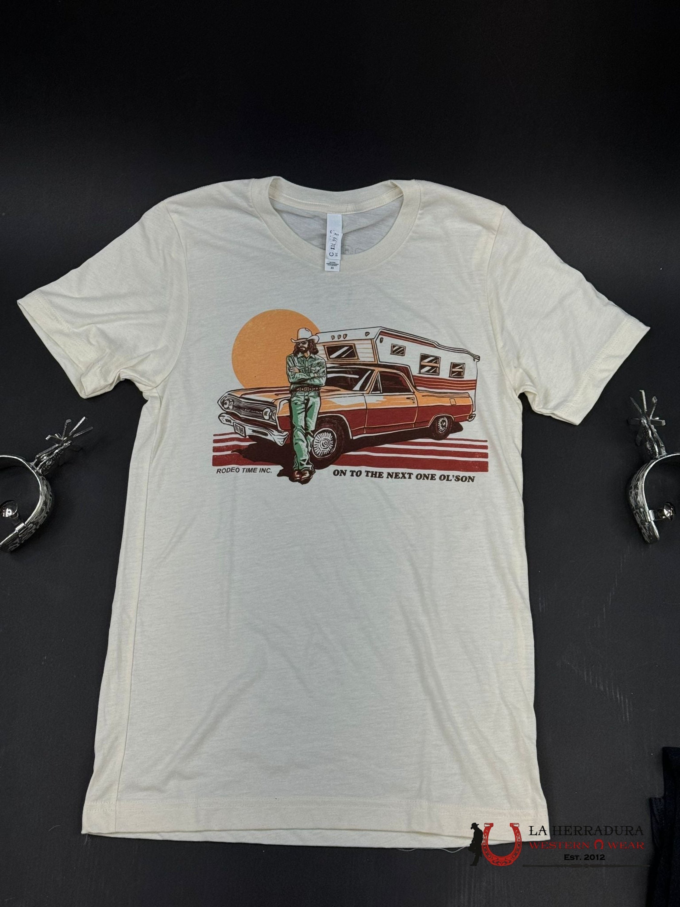 UNISEX RODEO TIME TSHIRT -ON TO THE NEXT ONE GRAPHIC WHITE ROPA HOMBRES