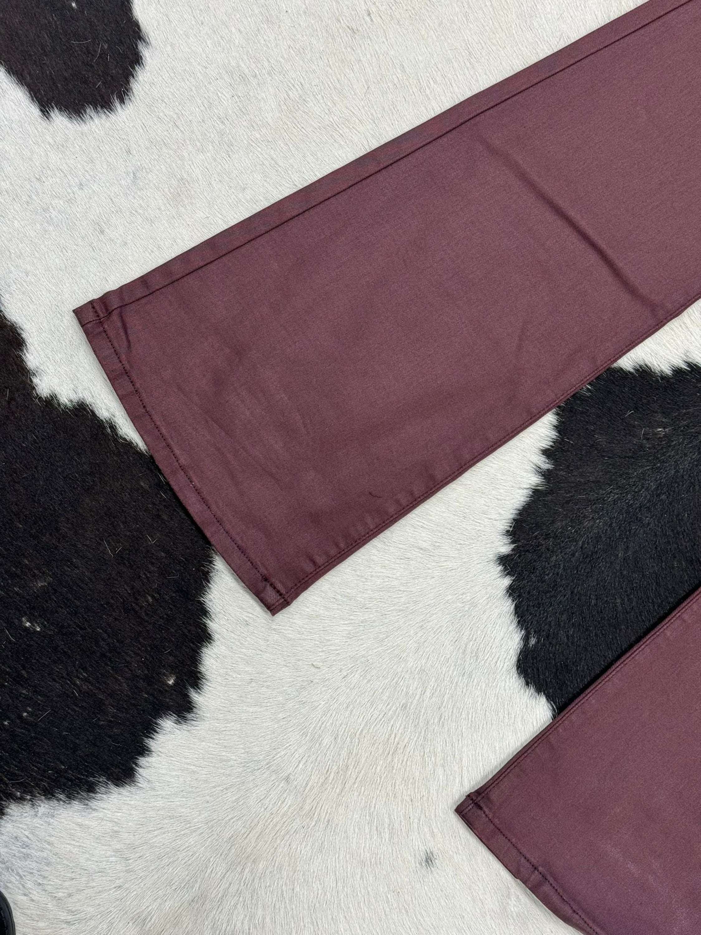 Vibrant Burgundy Trouser Rock&Roll Jeans Women