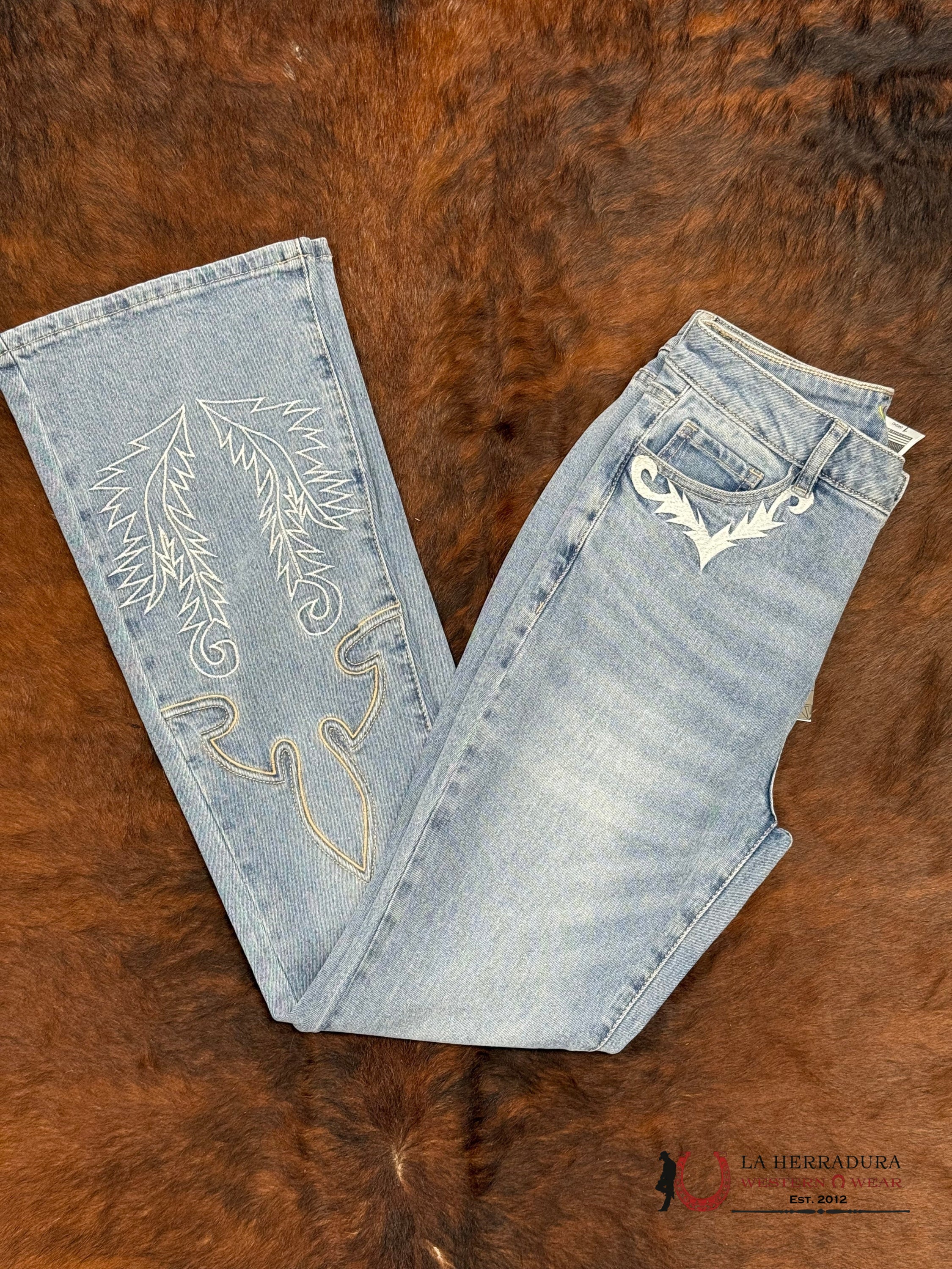 VIBRANT DENIM TROUSER JEAN- XPT197 ROCK&ROLL JEANS WOMEN