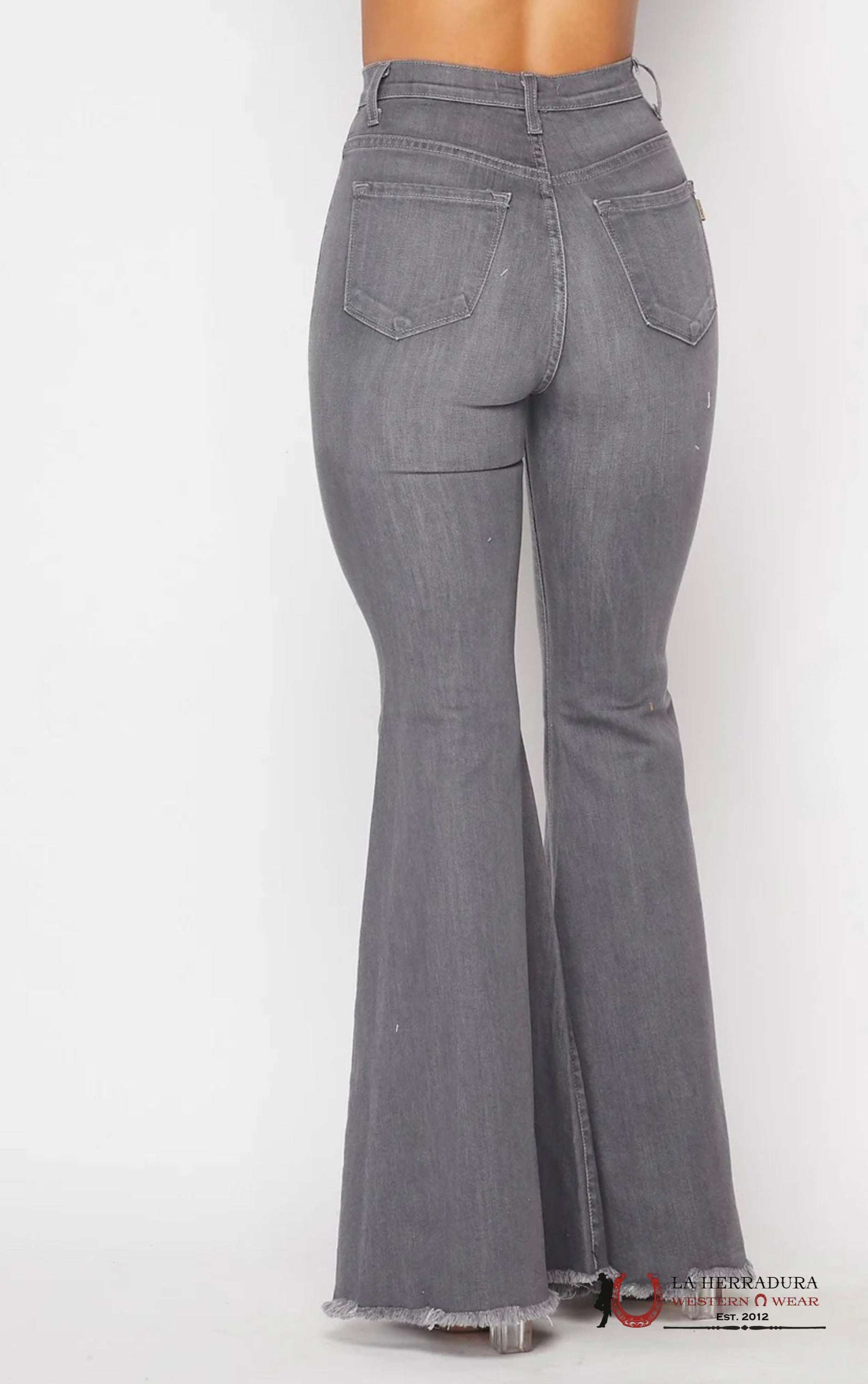 VIBRANT GREY FLARE JEAN P1767 ROCK&ROLL JEANS WOMEN