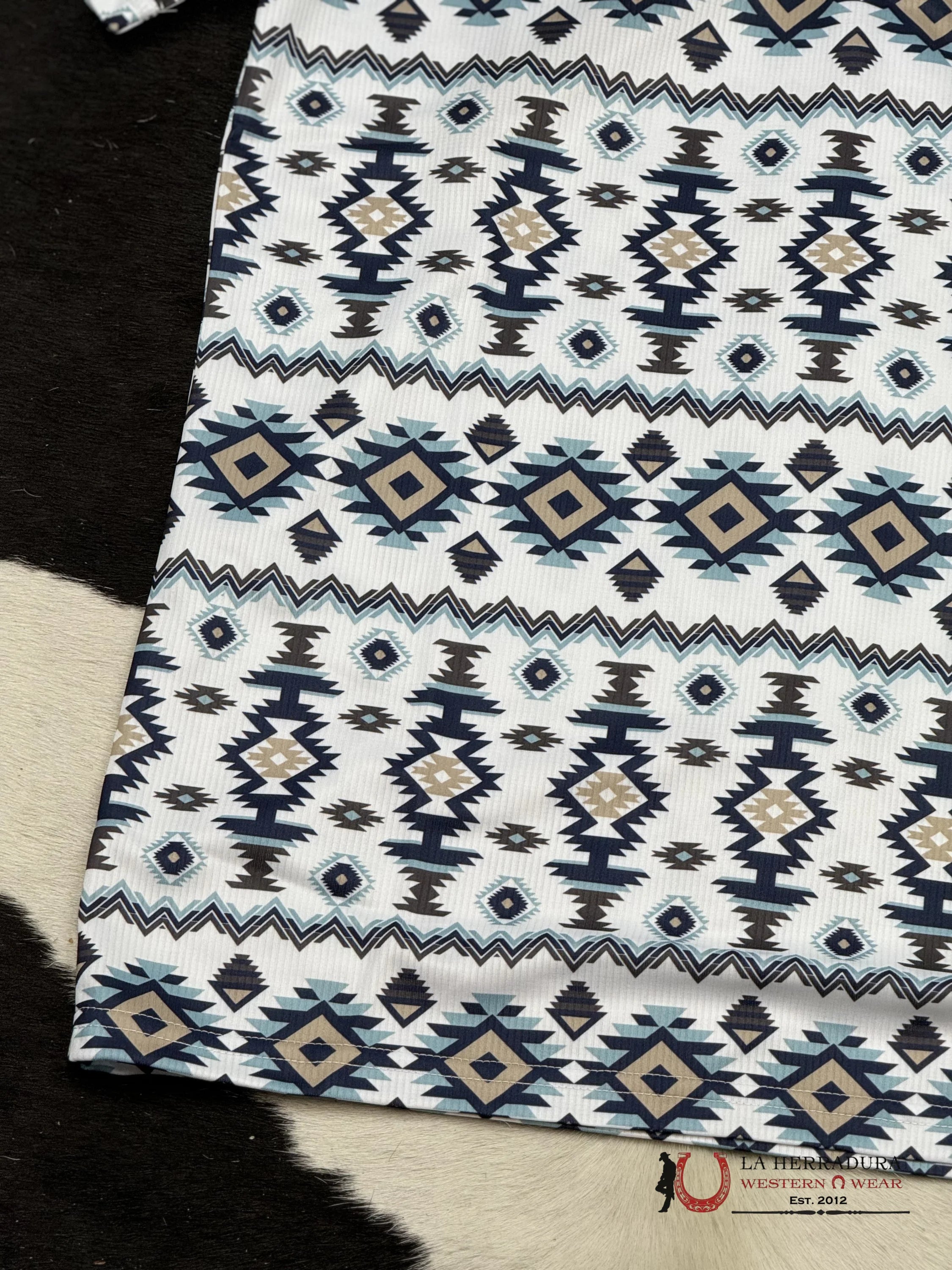 White Blue Polo Aztec Marine Short Sleeve Shirt Ropa Hombres