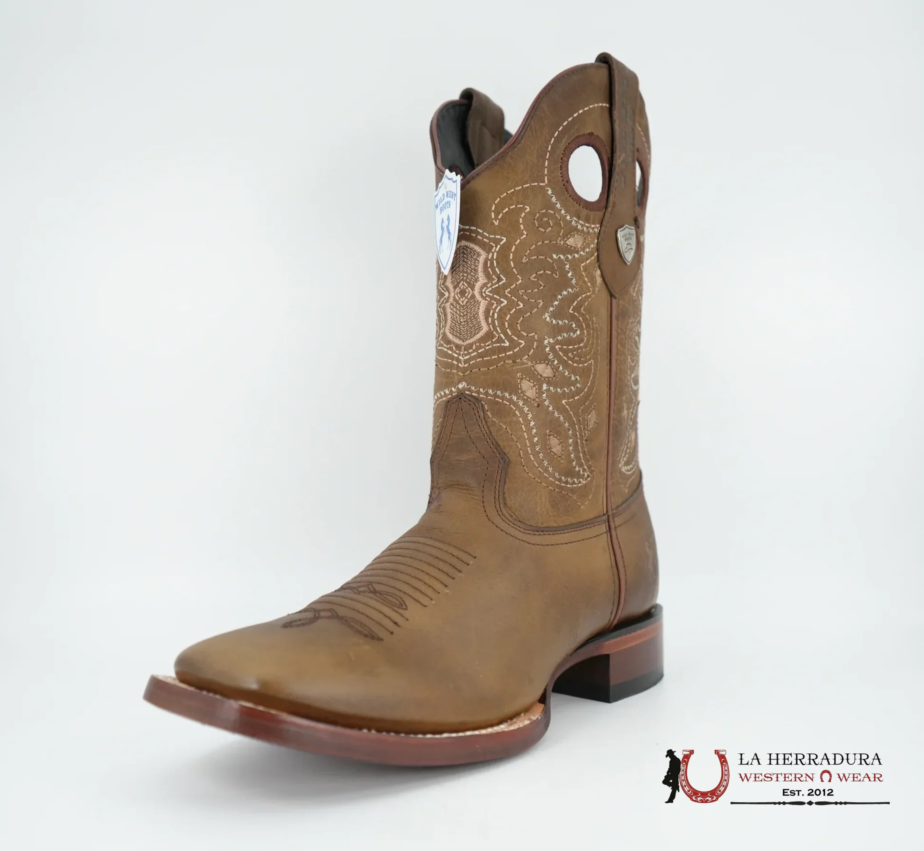 WIDE SQUARE TOE RAGE HONEY LEATHER SOLE- 28249951 BOTAS HOMBRES