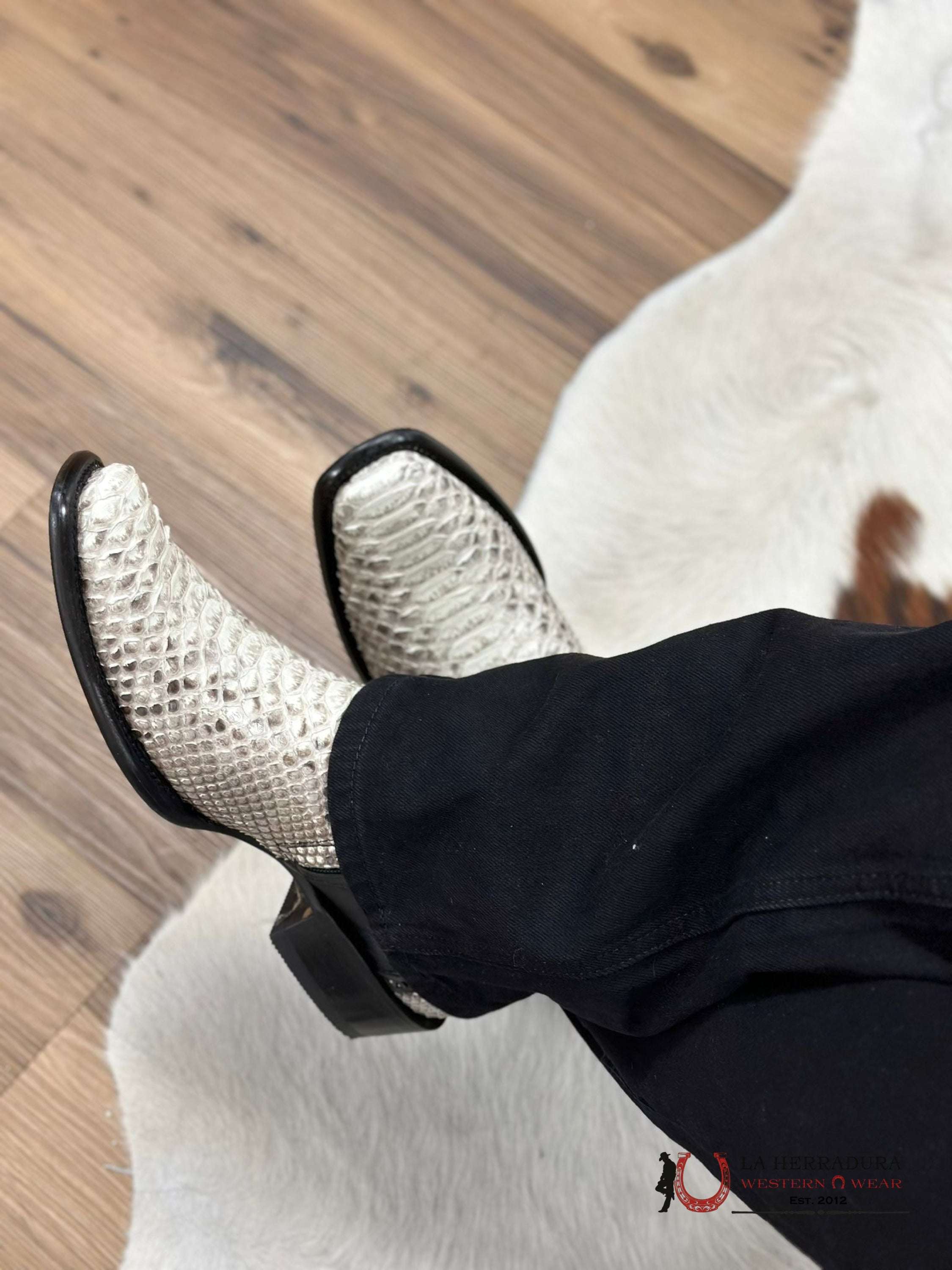Wild West Short Dubai Boot Natural Python Botas Hombres