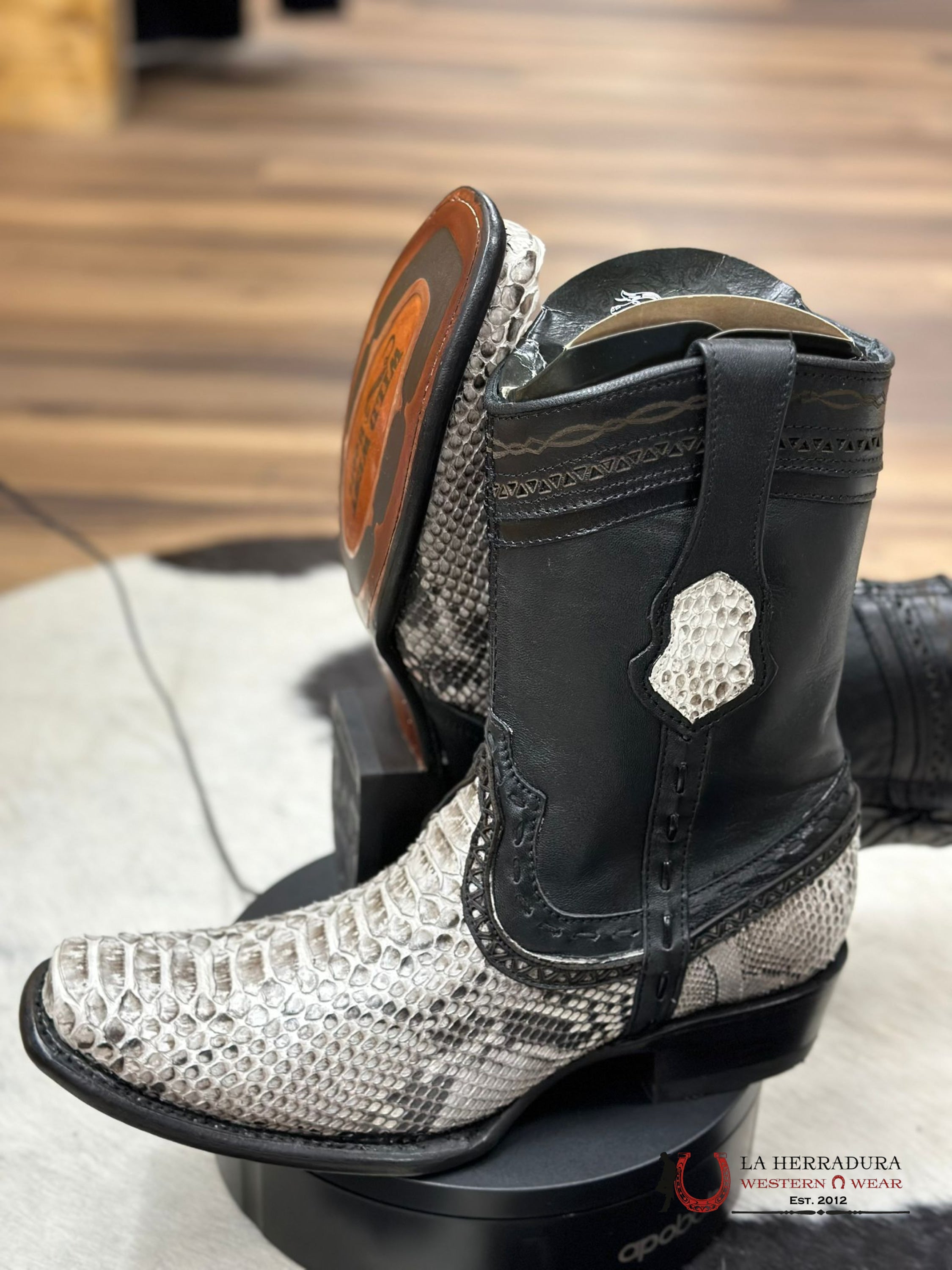 Wild West Short Dubai Boot Natural Python Botas Hombres