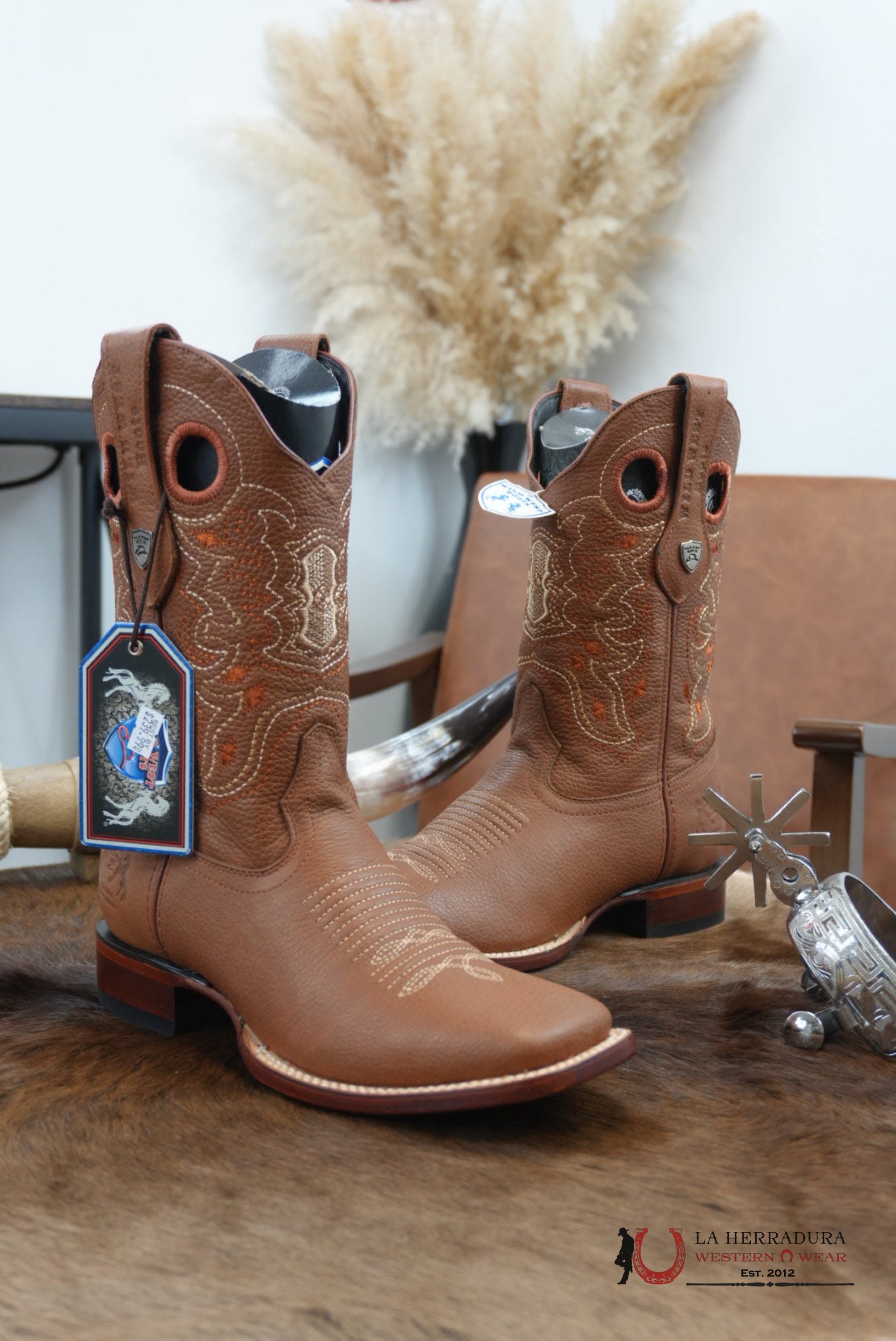 Wild West Grisly Honey Leather Sole Square Toe Boot- 2751 (824) BOTAS HOMBRES