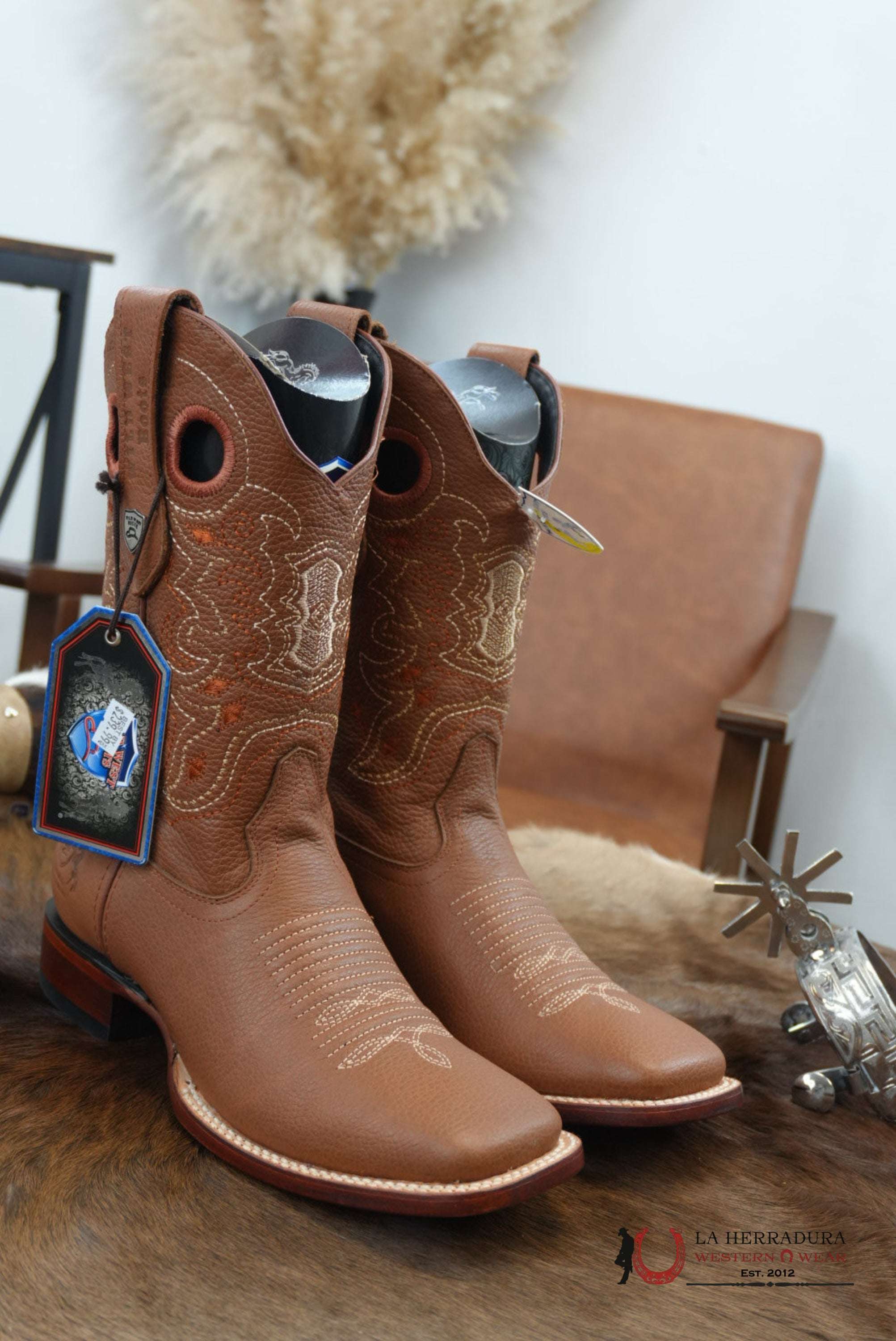 Wild West Grisly Honey Leather Sole Square Toe Boot- 2751 (824) BOTAS HOMBRES