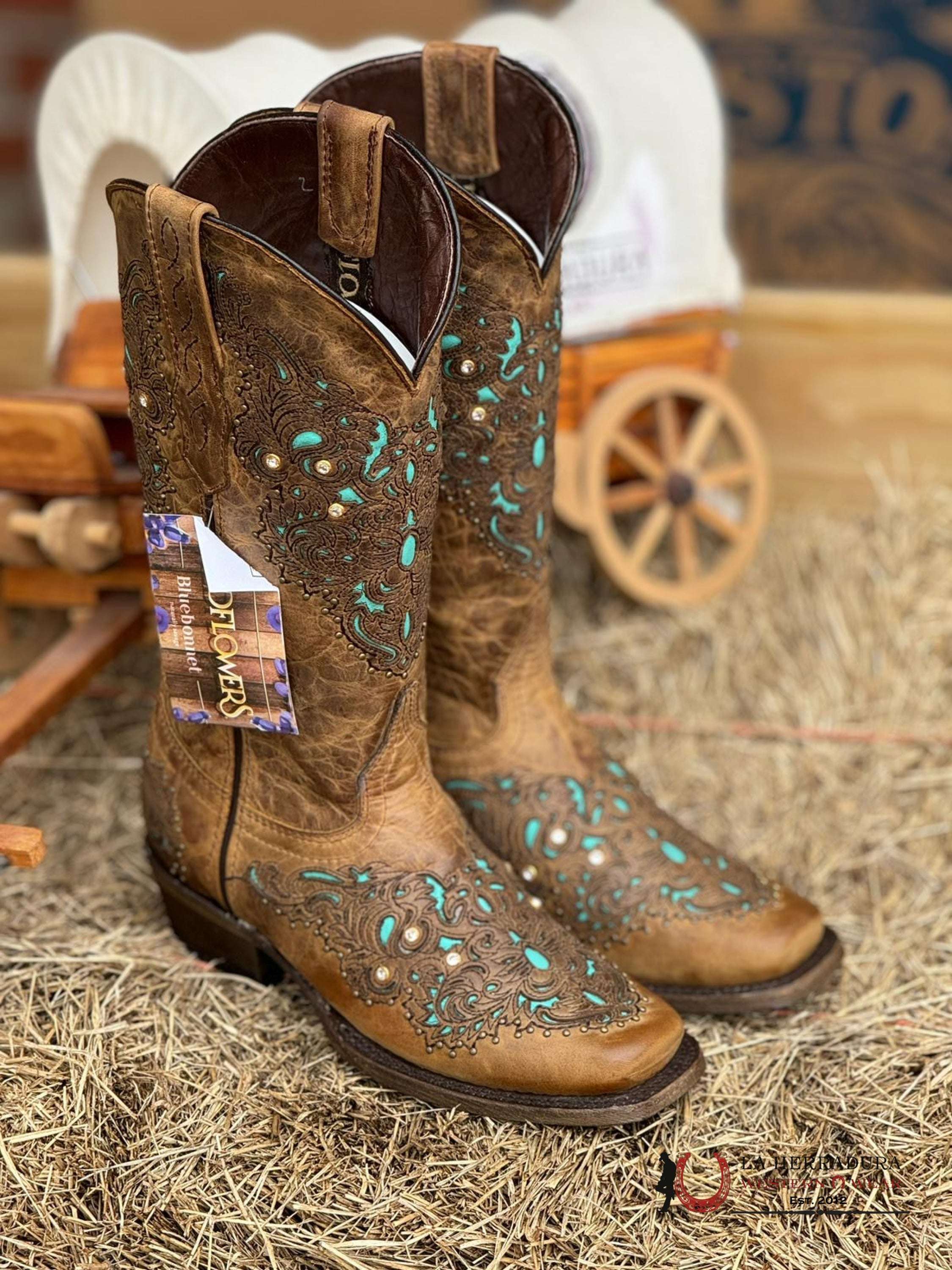 Wildflower Okla Honey Semi Square Toe Botas Mujeres