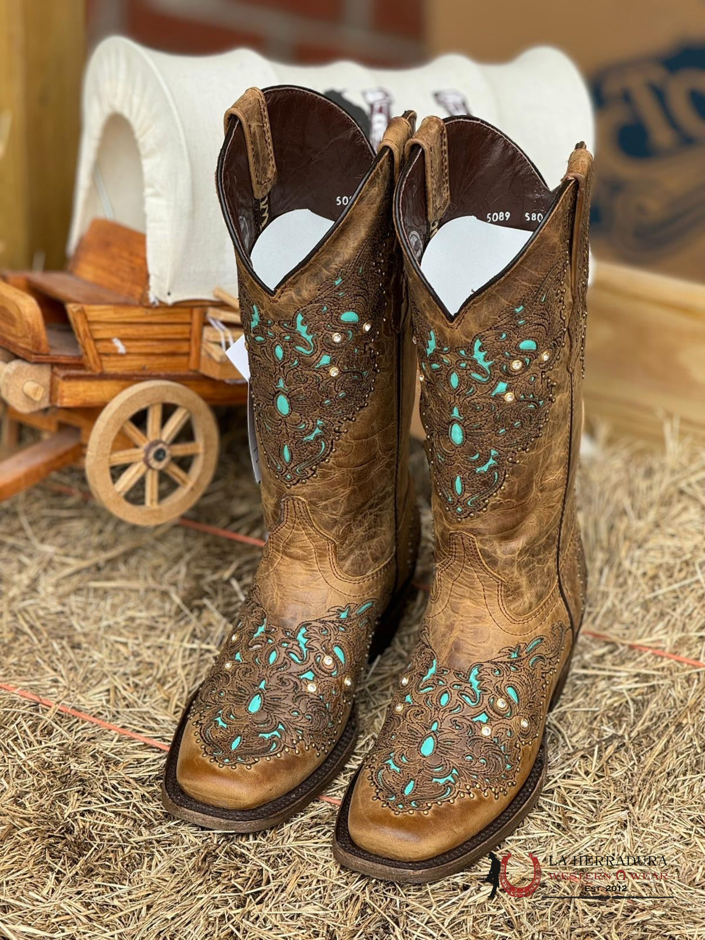 Wildflower Okla Honey Semi Square Toe Botas Mujeres