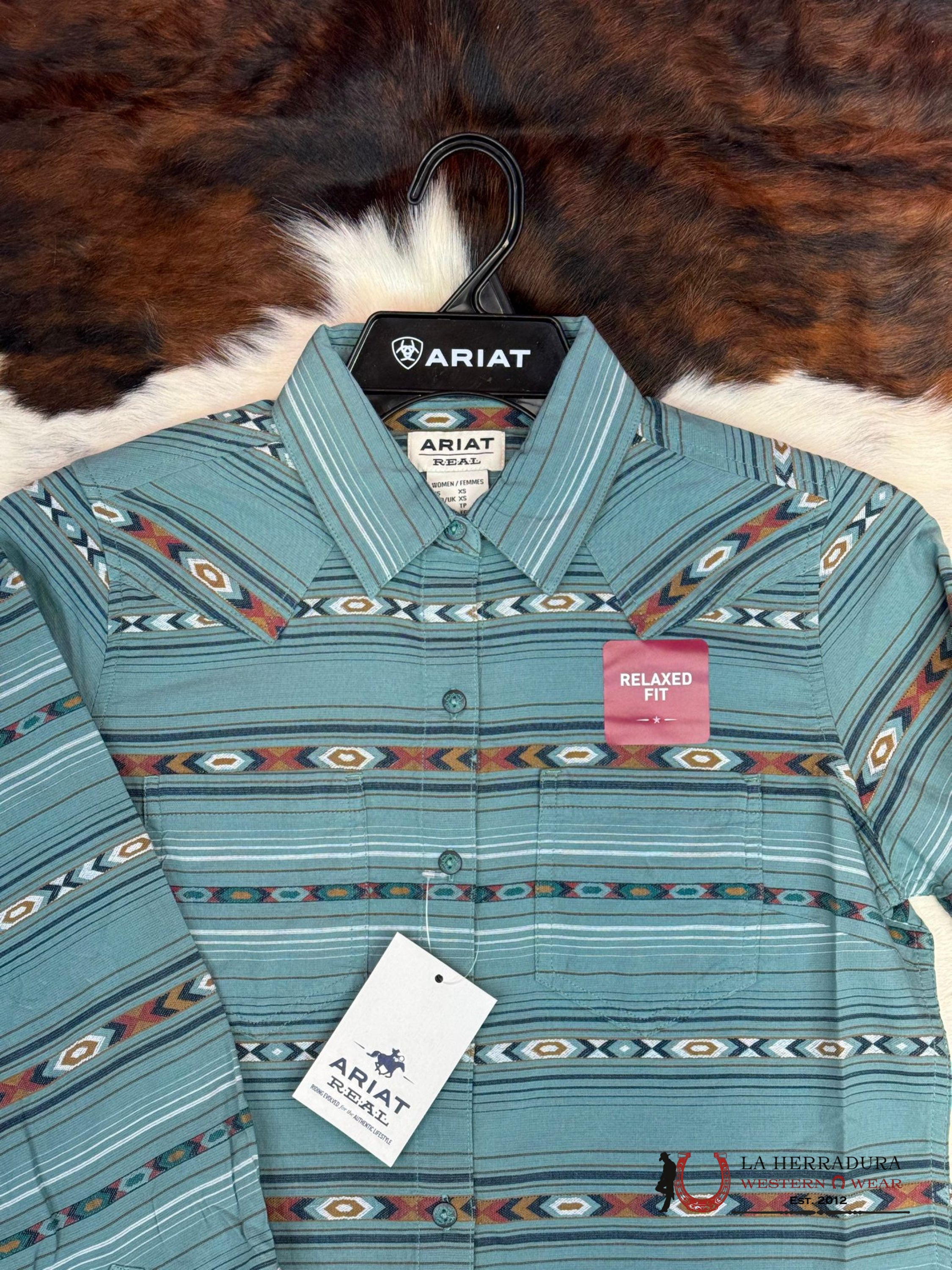 Women Ariat Real Billie Jean Long Sleeve Gemstone Stripe Ropa Mujeres