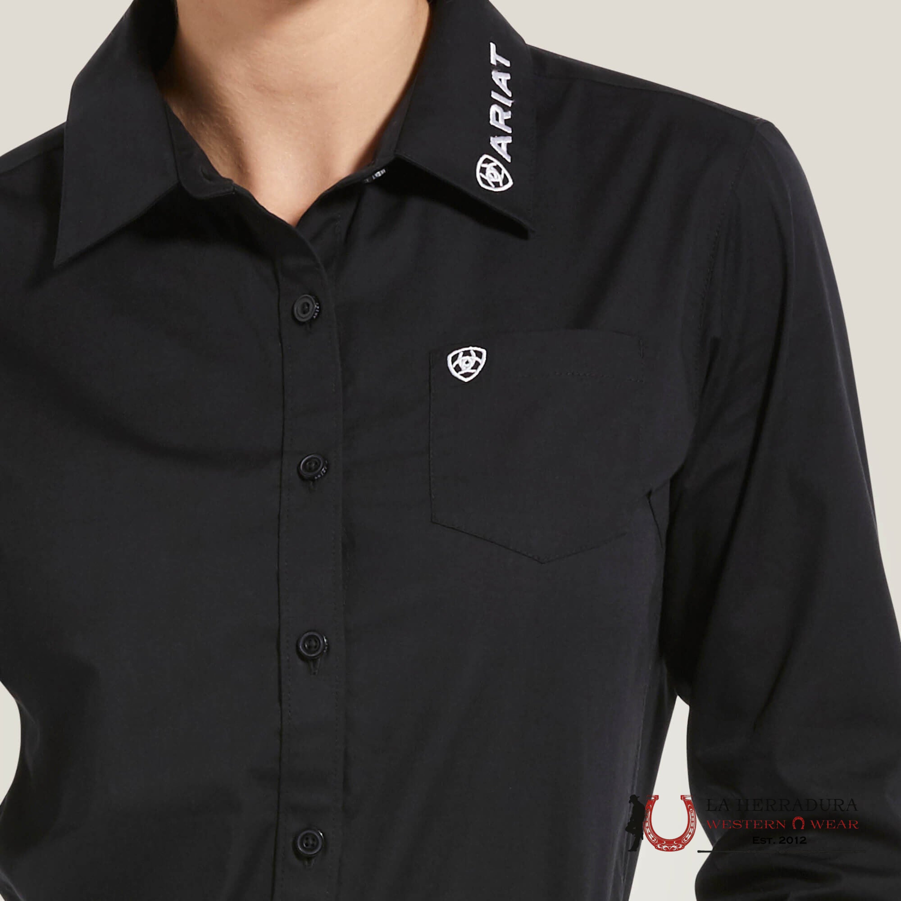 Ariat Kirby Longsleeve Shirt Black- 3034 Ropa Mujeres