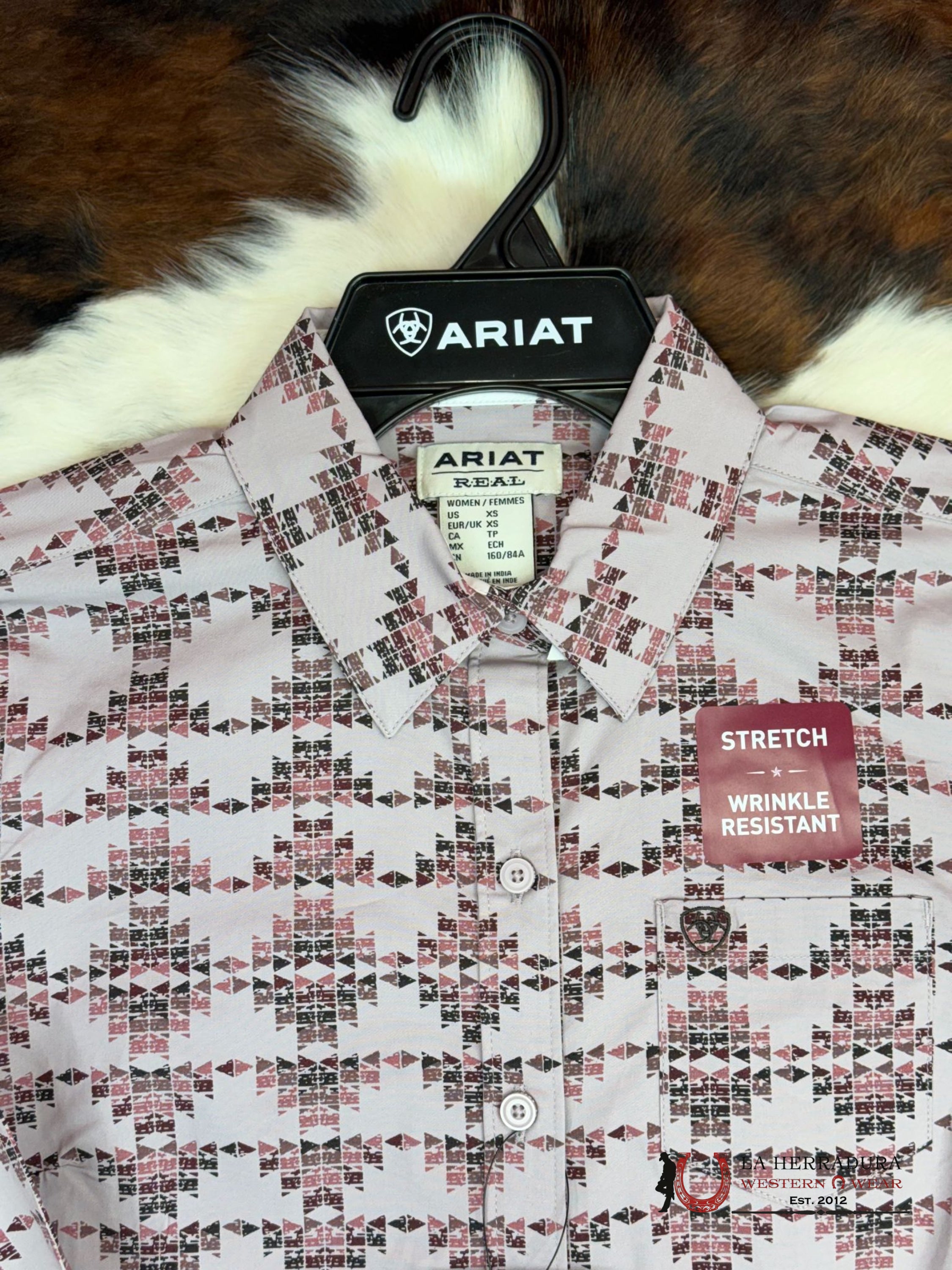 Women Ariat Kirby Long Sleeve Starlight Print Careys Pink Ropa Mujeres