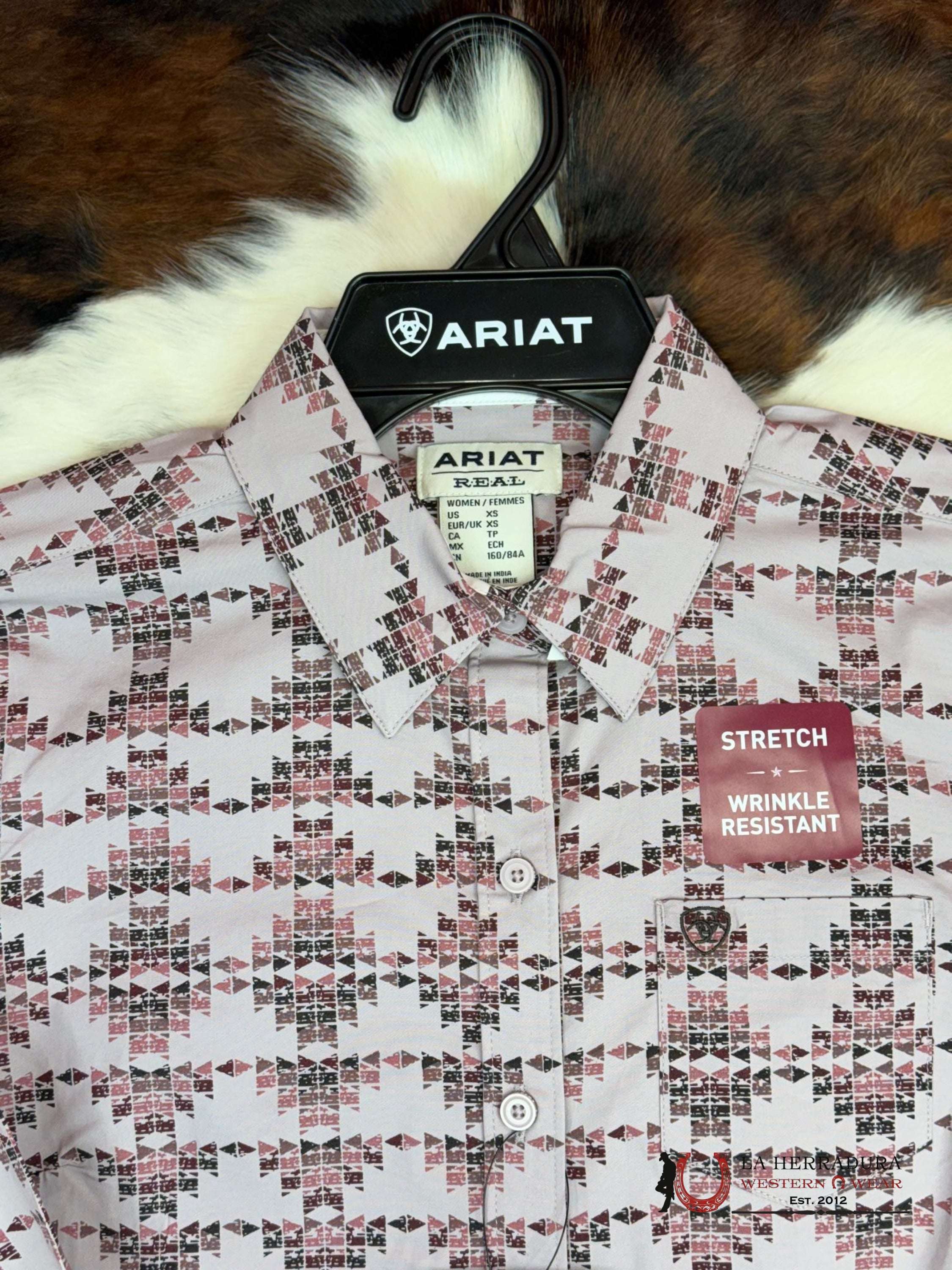 Women Ariat Kirby Long Sleeve Starlight Print Careys Pink Ropa Mujeres