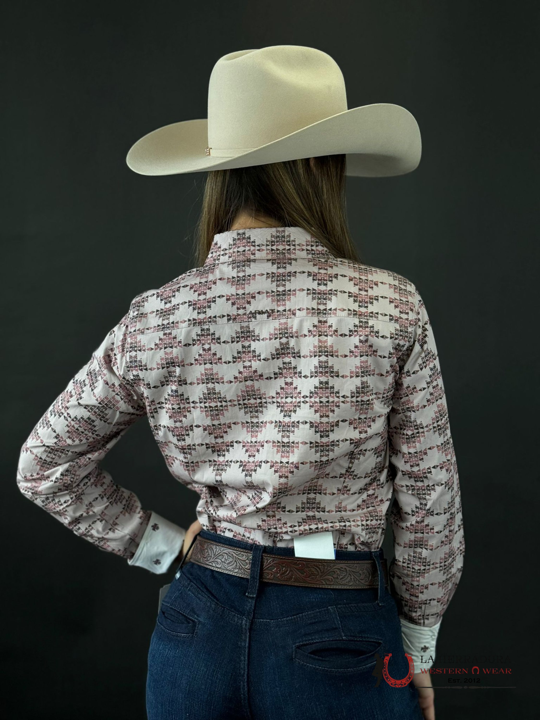 Women Ariat Kirby Long Sleeve Starlight Print Careys Pink Ropa Mujeres