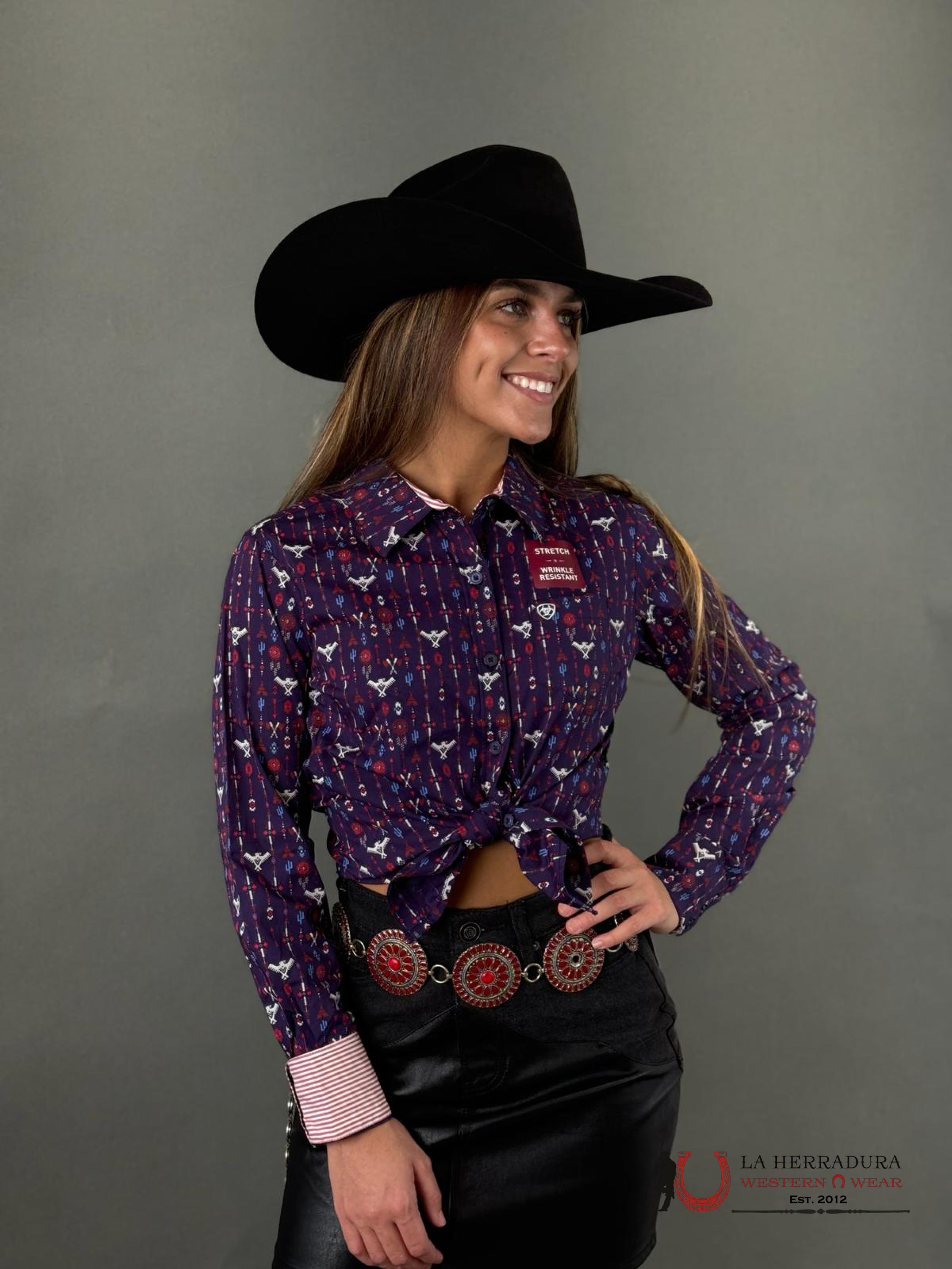 Women Ariat Kirby Long Sleeve Tribal Lore Print Ropa Mujeres