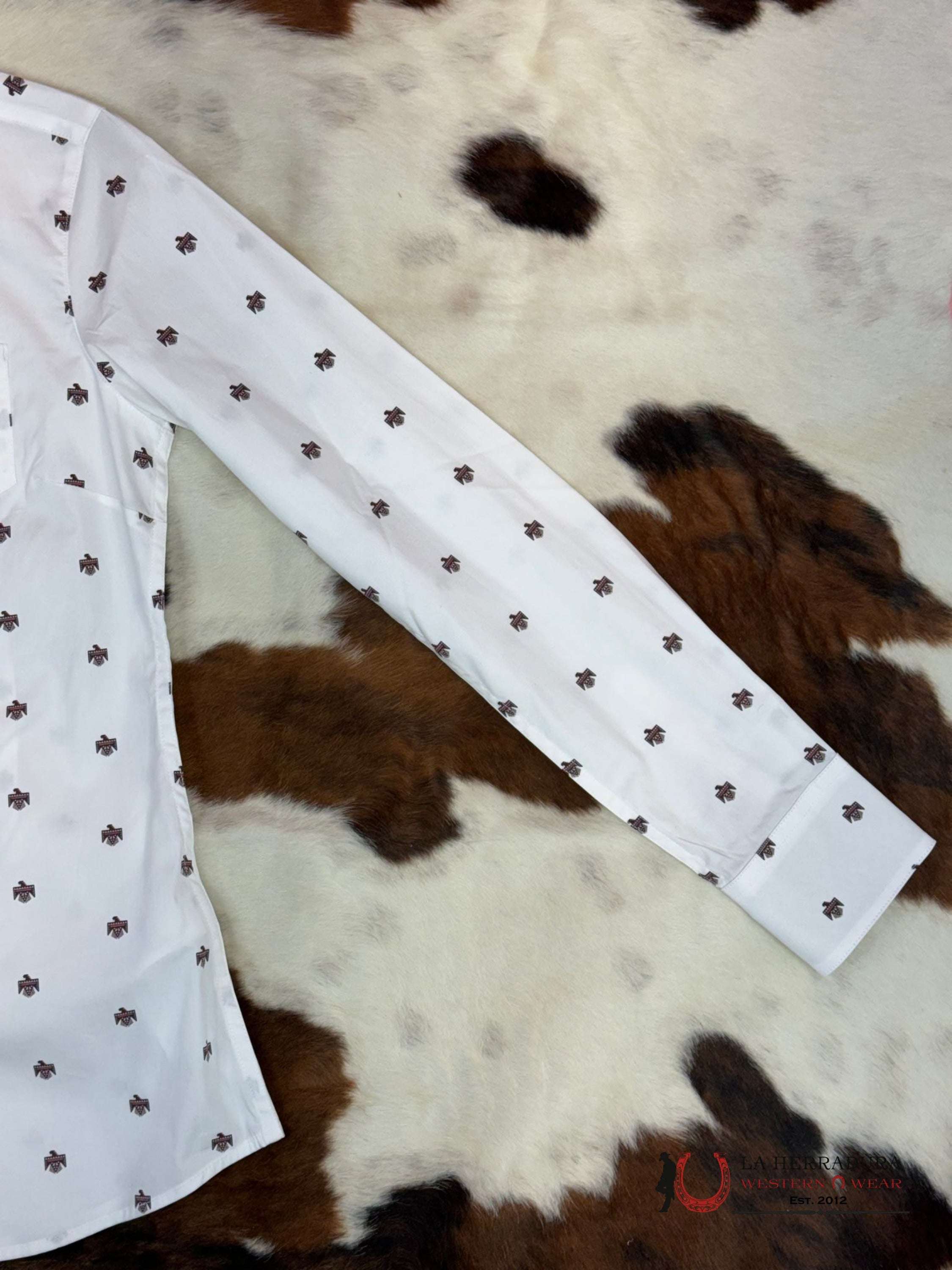 Women Ariat Kirby Long Sleeve White Thunderbird Print Ropa Mujeres