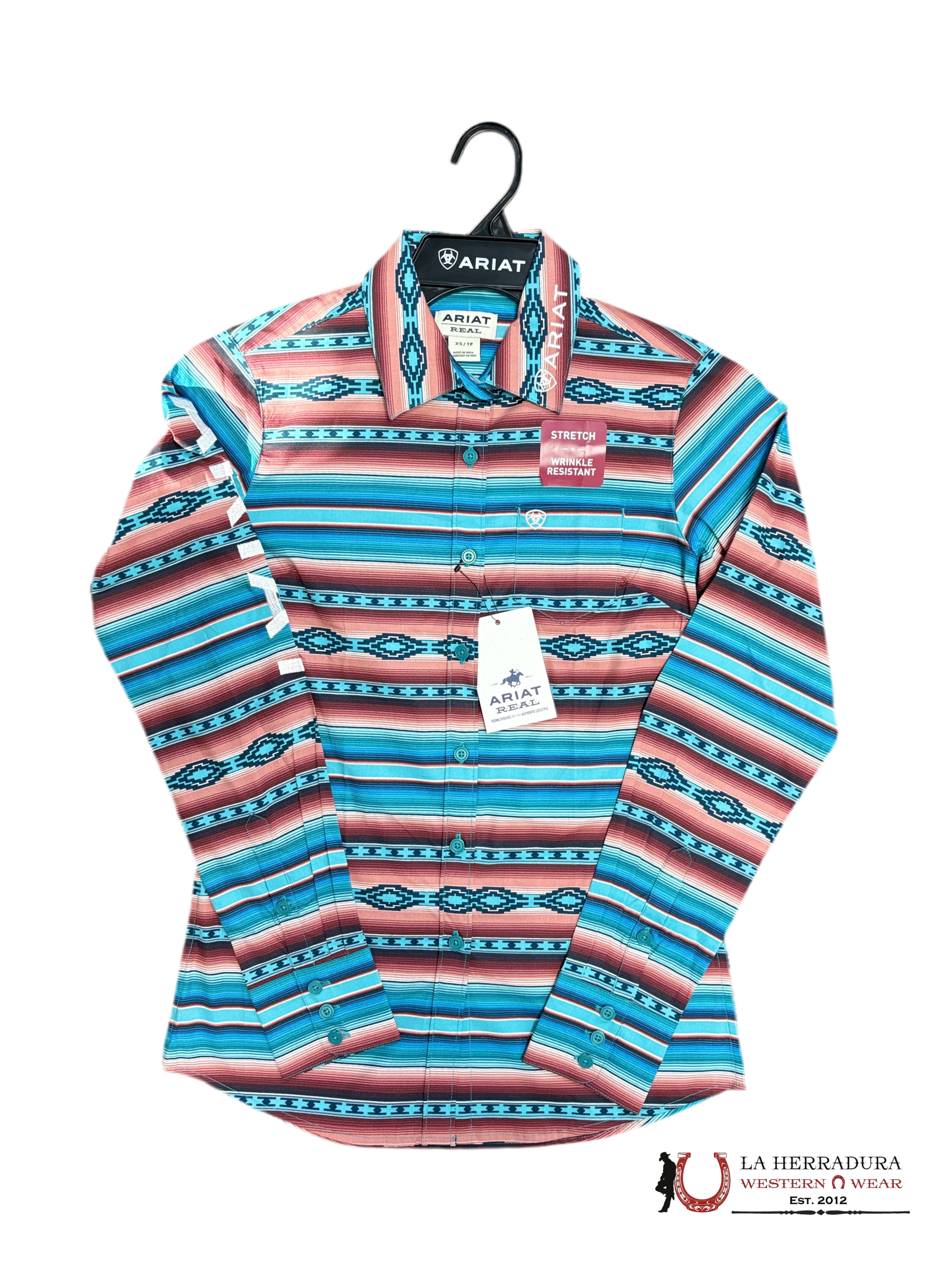 WOMEN ARIAT KIRBY SERAPE MARSALA PRINT LONG SLEEVE SHIRT 10037593 ROPA MUJERES